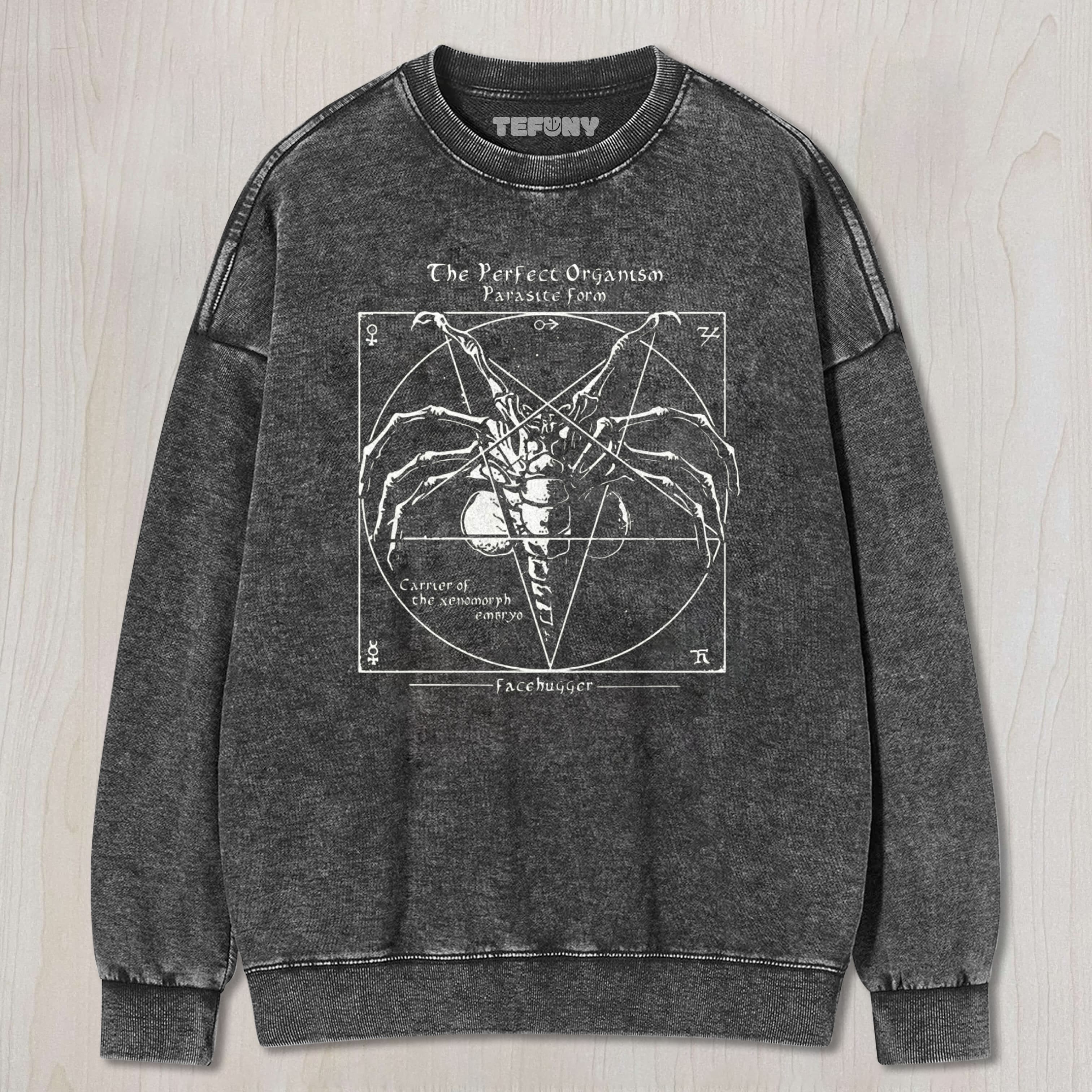 SCI-FI SYMMETRY CREATURE ANATOMY WASHED TEE & SWEAT & HOOD