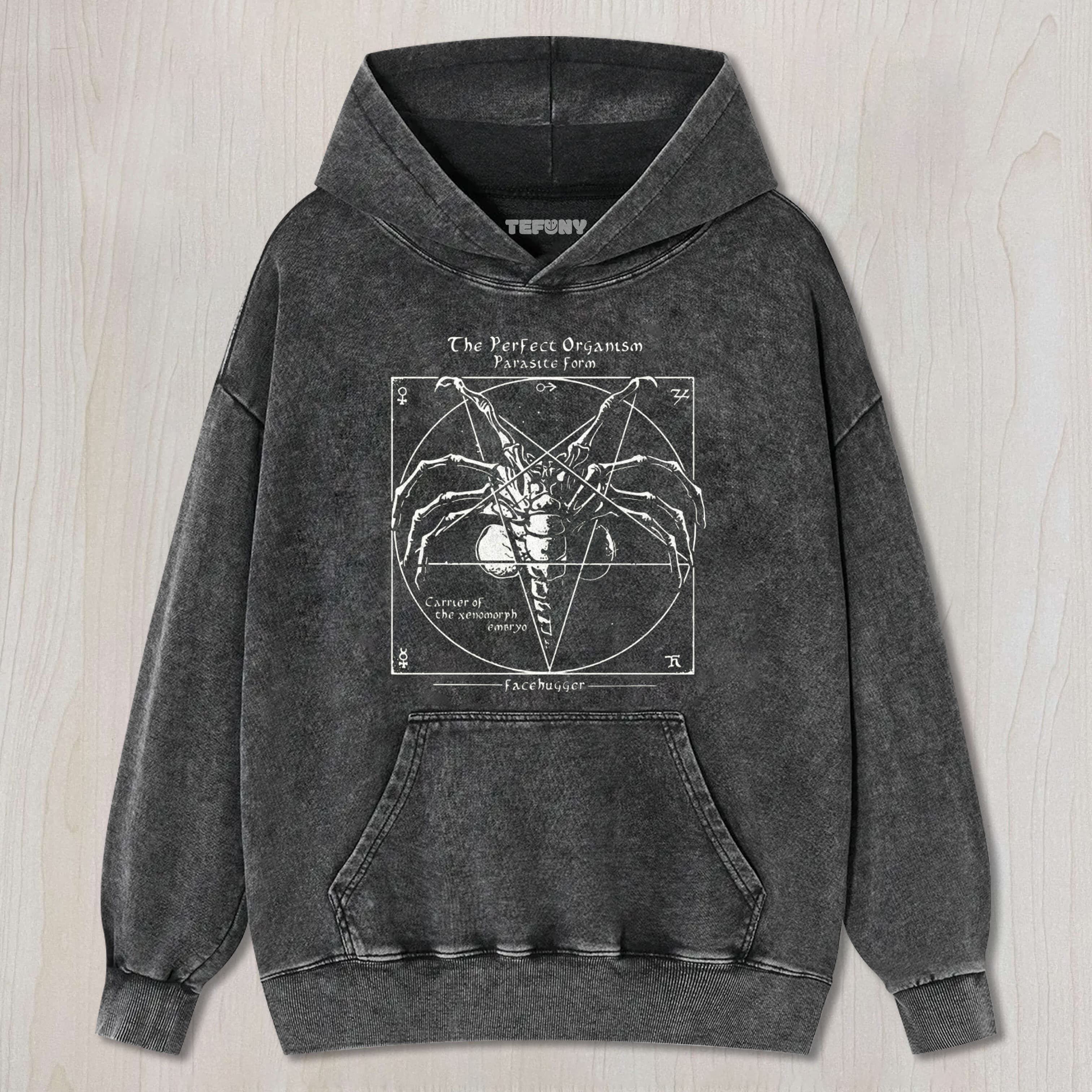 SCI-FI SYMMETRY CREATURE ANATOMY WASHED TEE & SWEAT & HOOD