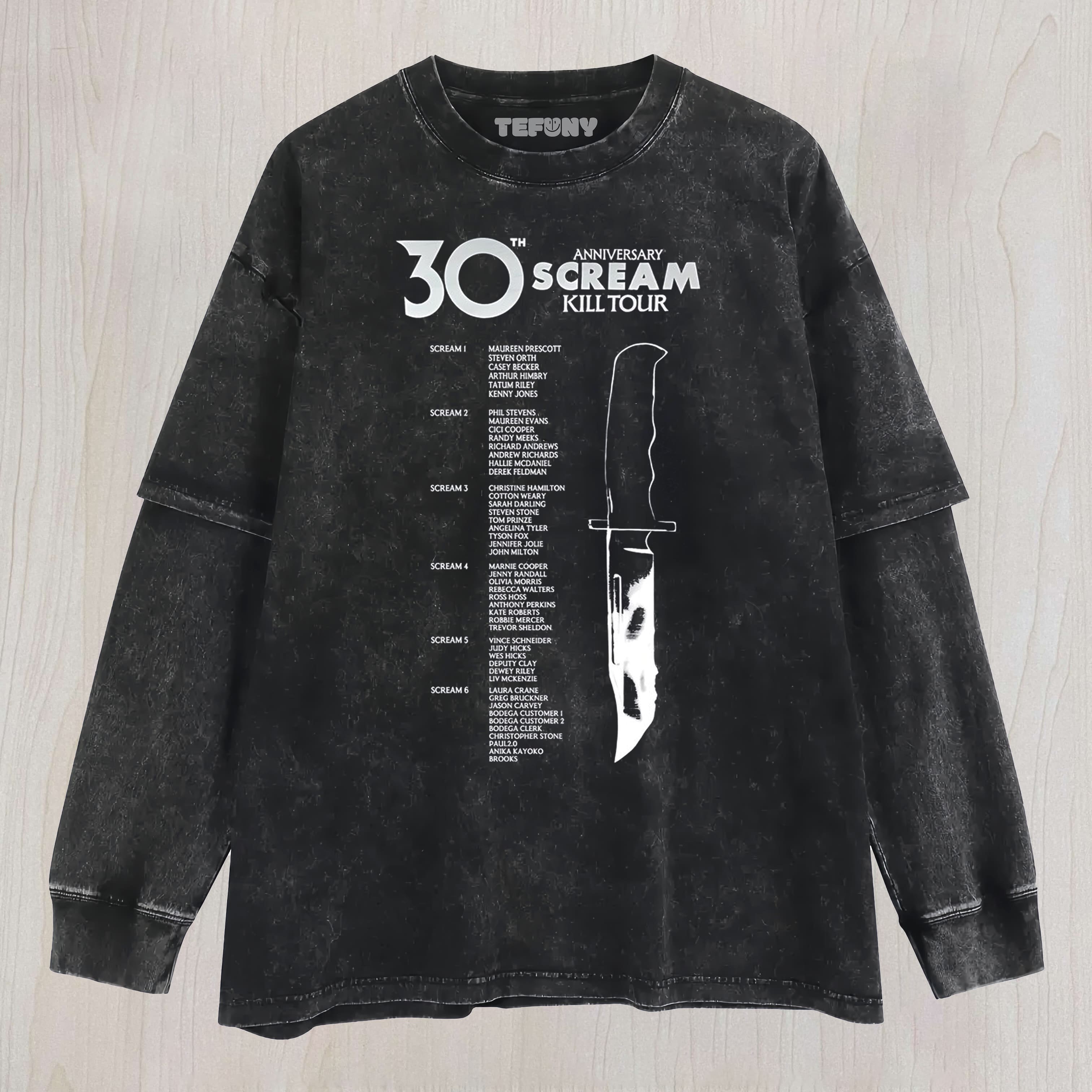 SCREAM 30TH ANNIVERSARY KILL TOUR - ONE SIDE LAYERED LONG SLEEVE