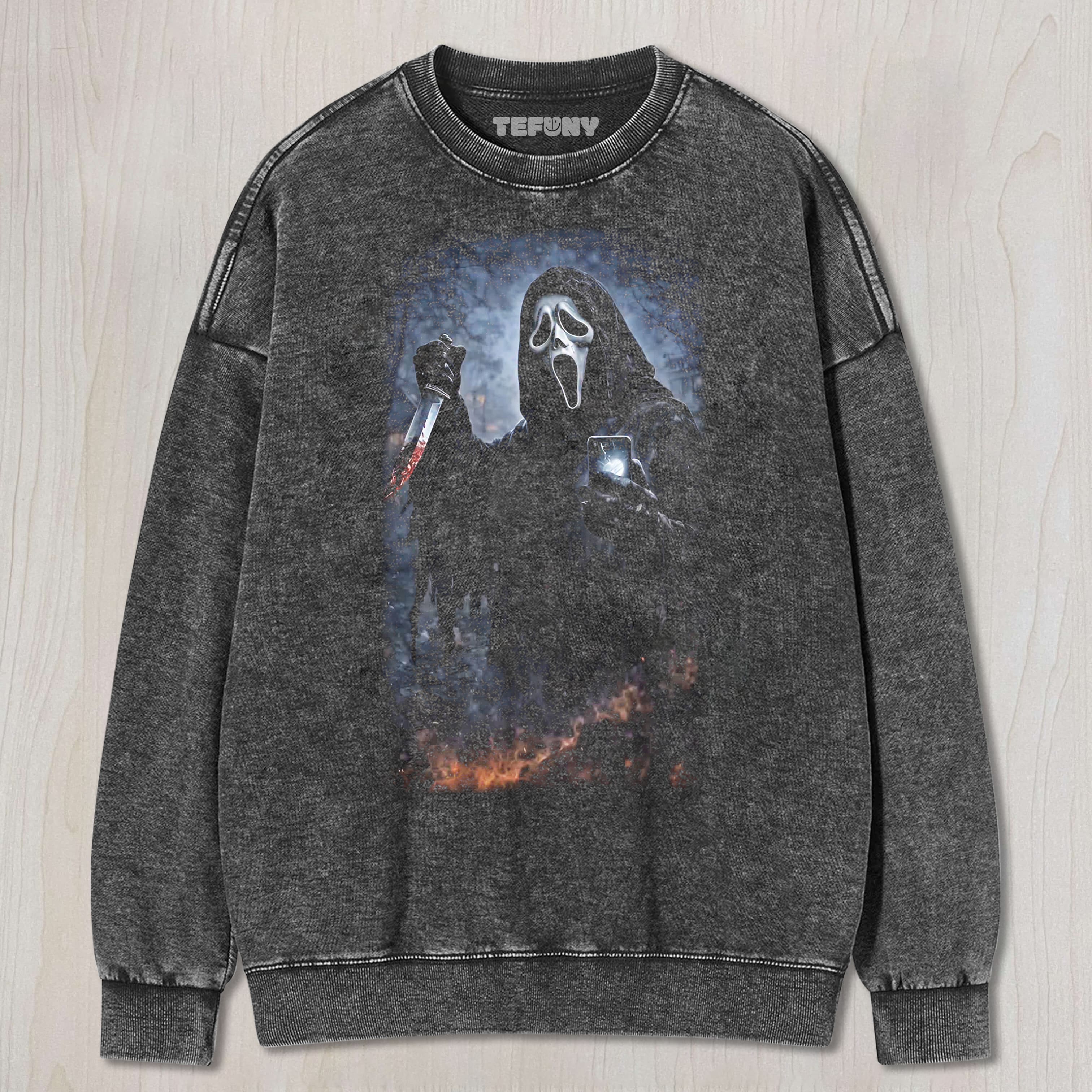 SCREAM HOLDING A PHONE TEE & SWEAT & HOOD