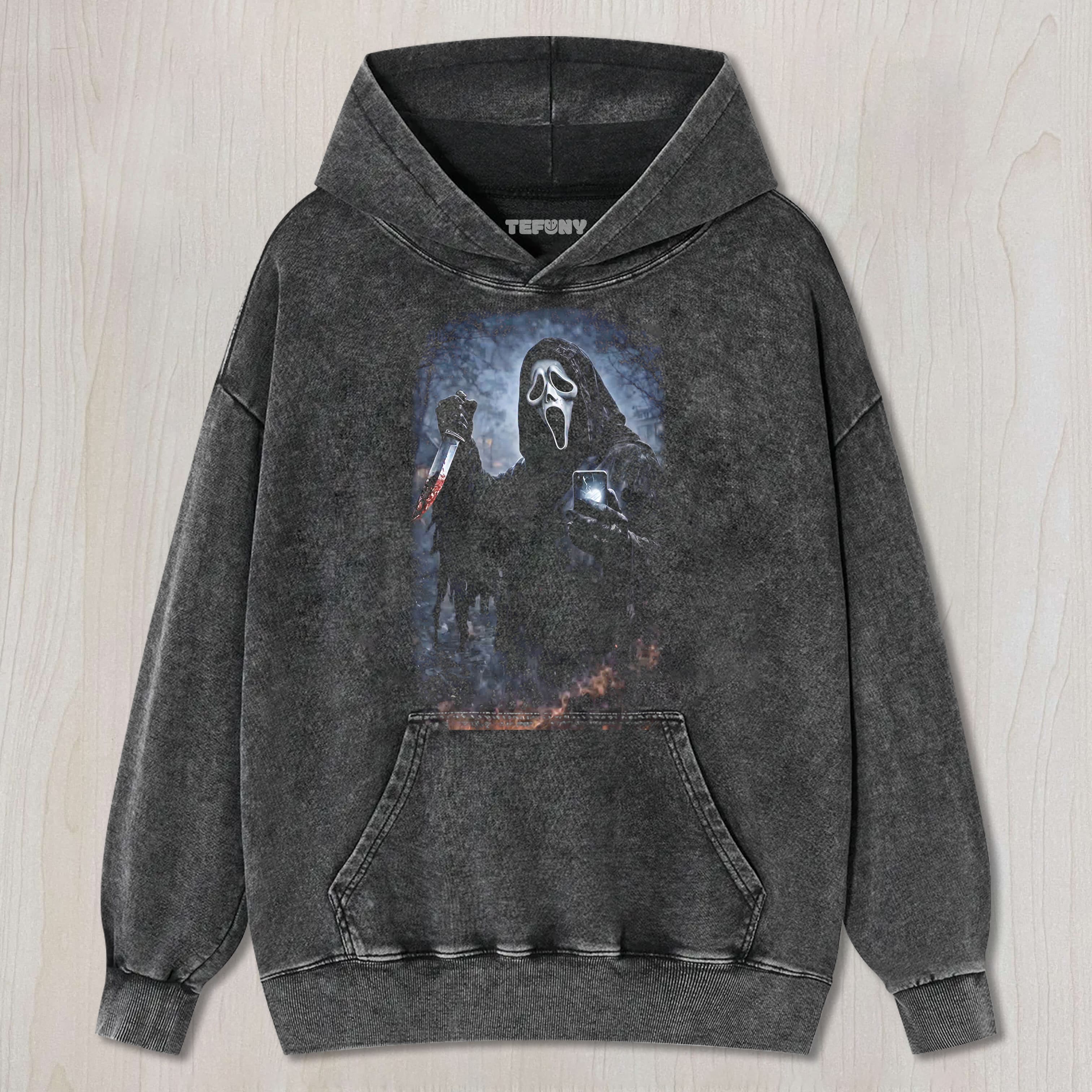 SCREAM HOLDING A PHONE TEE & SWEAT & HOOD