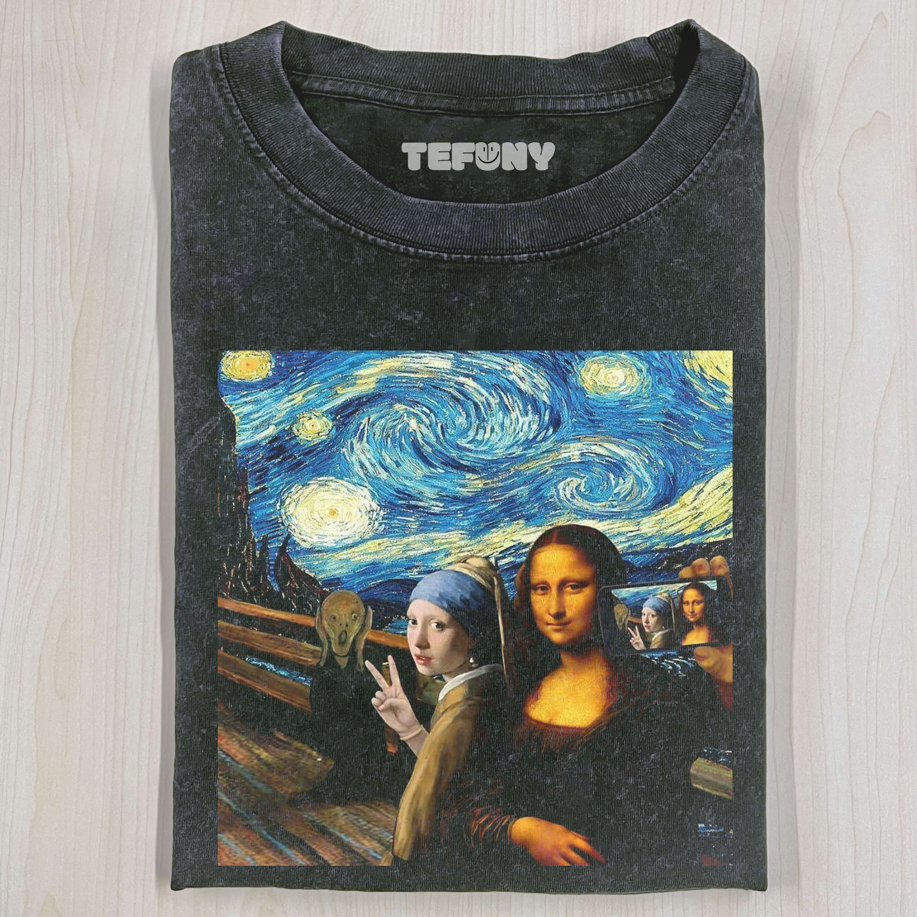 SELFIE OF MONA LISA T-THIRT
