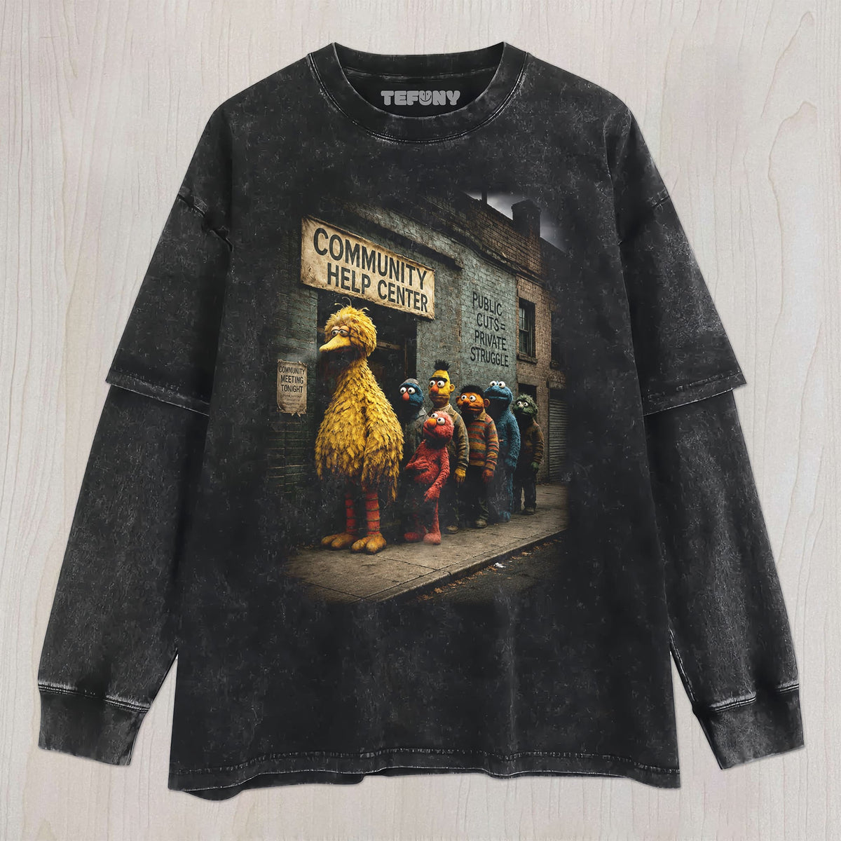 SESAME STREET COMMUNITY HELP CENTER UNISEX TEE, TANK TOP, LAYERED LS, SWEATSHIRT & HOODIE