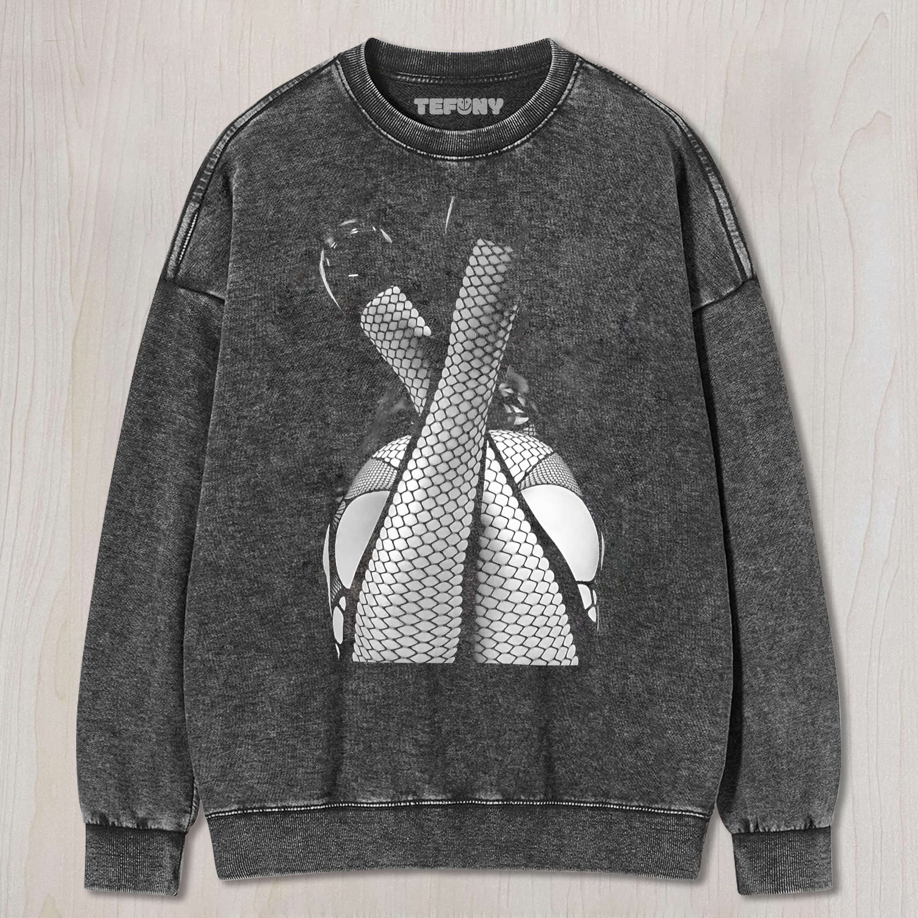 SEXY FISHNET STOCKINGS T-SHIRT