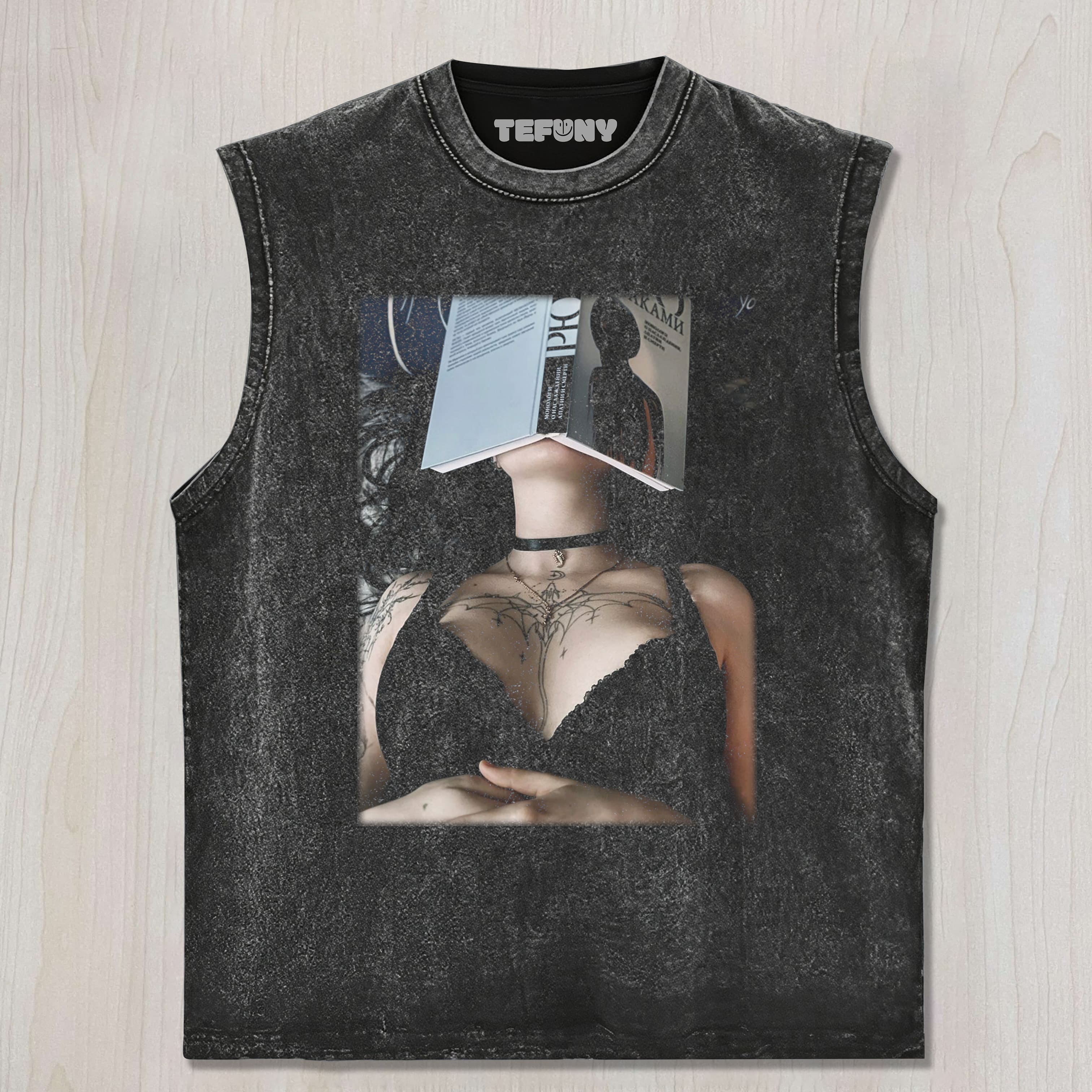 SEXY WOMAN AND BOOK UNISEX TEE, TANK TOP, LAYERED LS, SWEATSHIRT & HOODIE