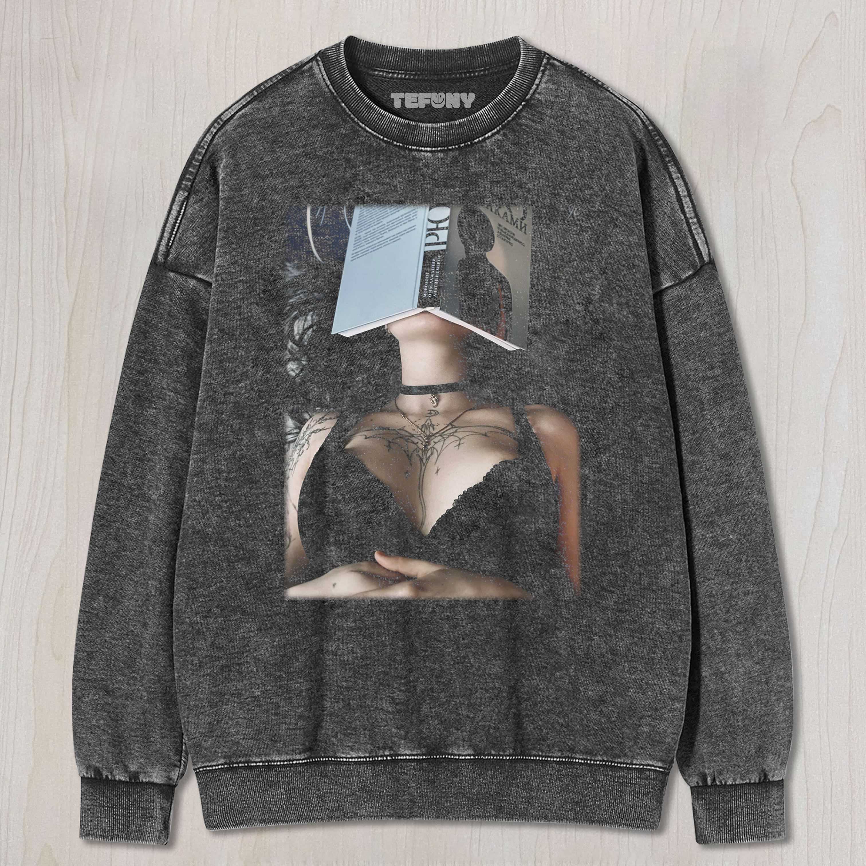 SEXY WOMAN AND BOOK UNISEX TEE, TANK TOP, LAYERED LS, SWEATSHIRT & HOODIE