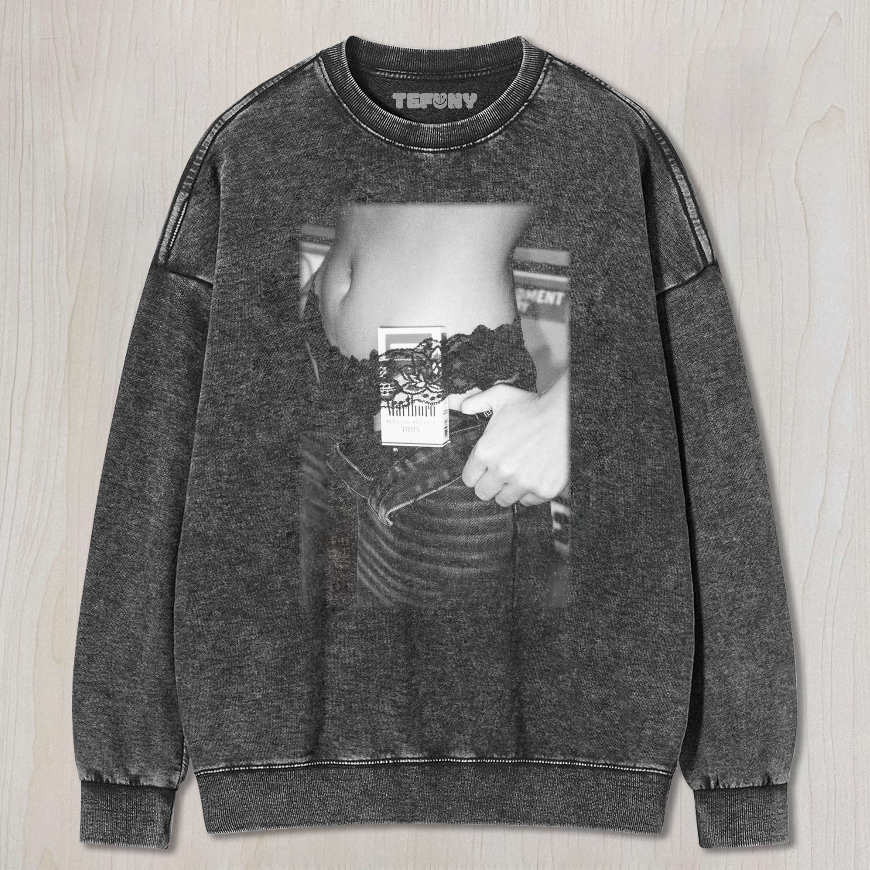 SEXY WOMAN AND CIGARETTE UNISEX TEE, TANK TOP, LAYERED LS, SWEATSHIRT & HOODIE