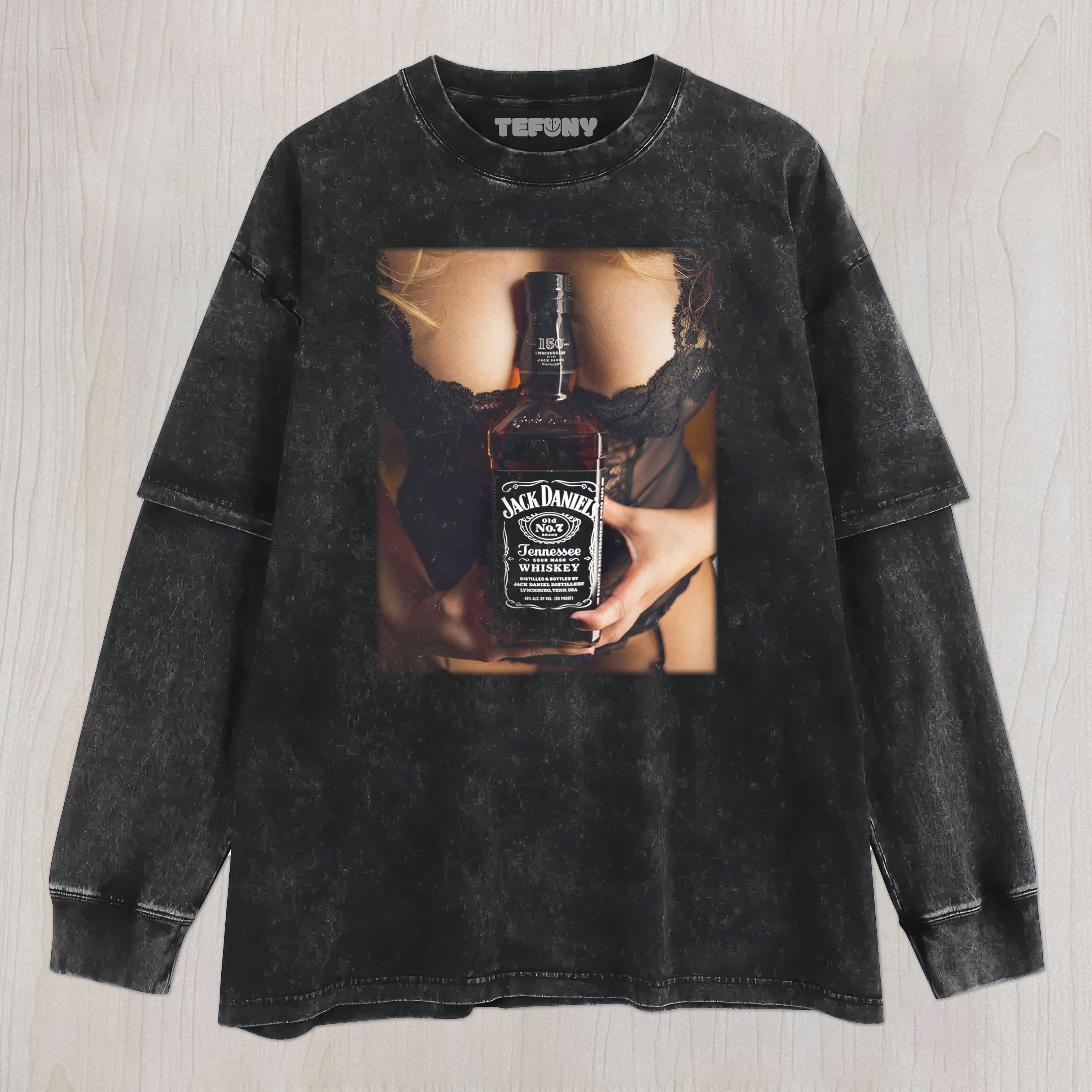 SEXY WOMAN AND WHISKEY UNISEX TEE, TANK TOP, LAYERED LS, SWEATSHIRT & HOODIE