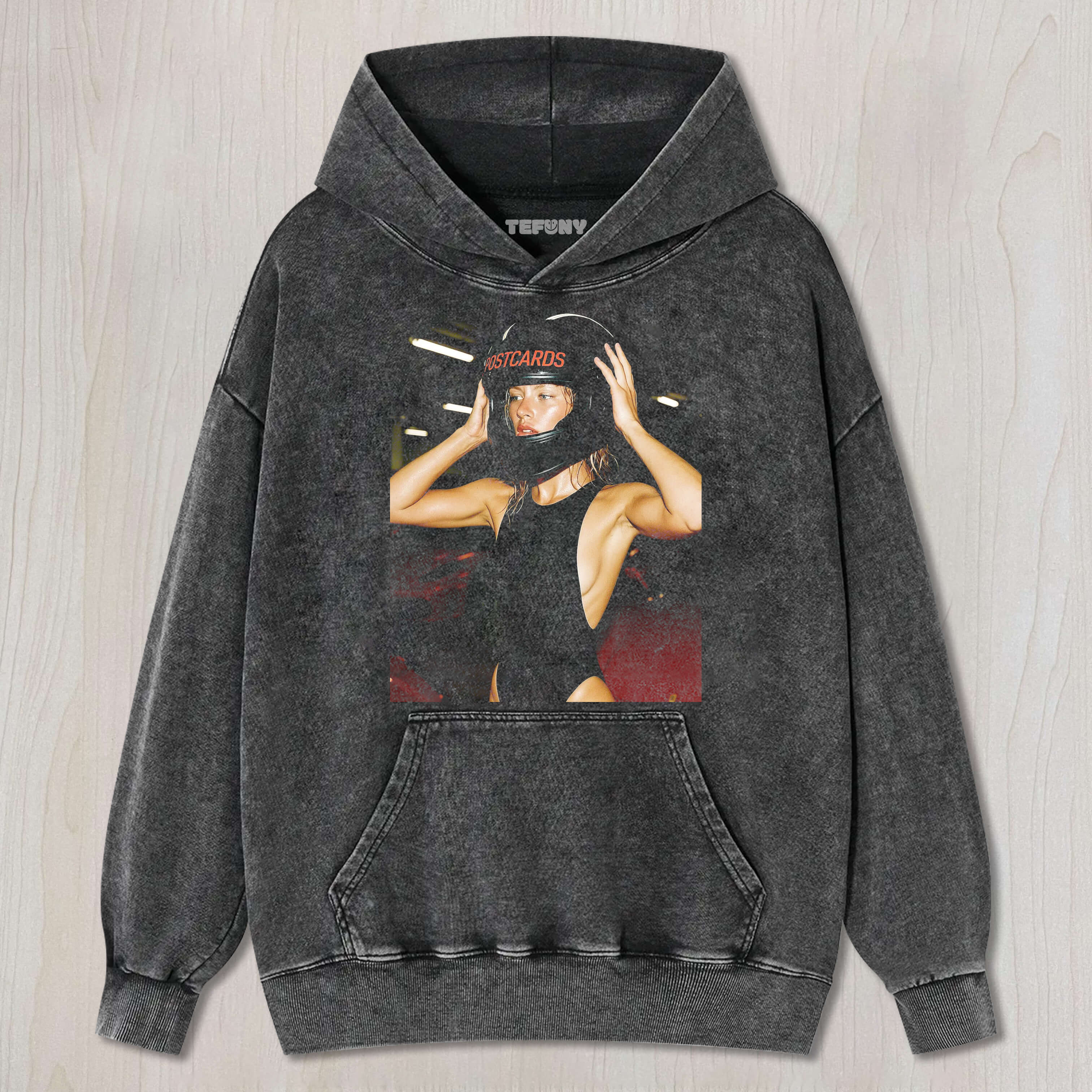 SEXY WOMAN WEARING A HELMET T-SHIRT & LONG SLEEVES & HOODIES