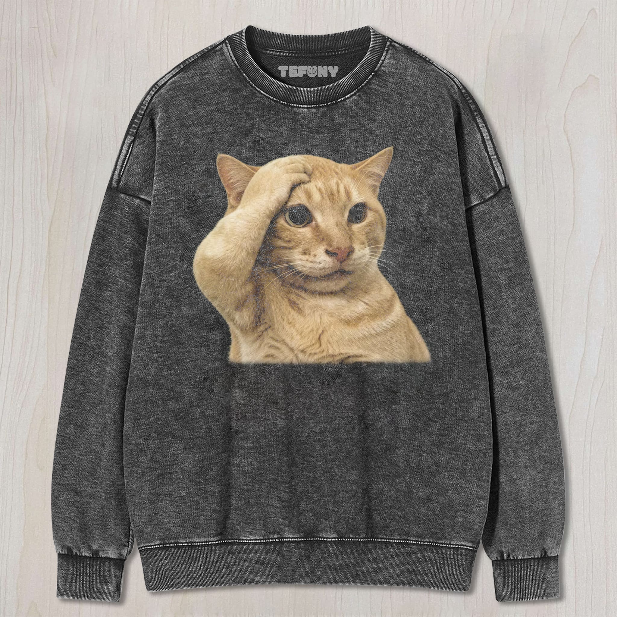 SHOCKED CAT FUNNY MEME UNISEX TEE, TANK TOP, LAYERED LS, SWEATSHIRT & HOODIE