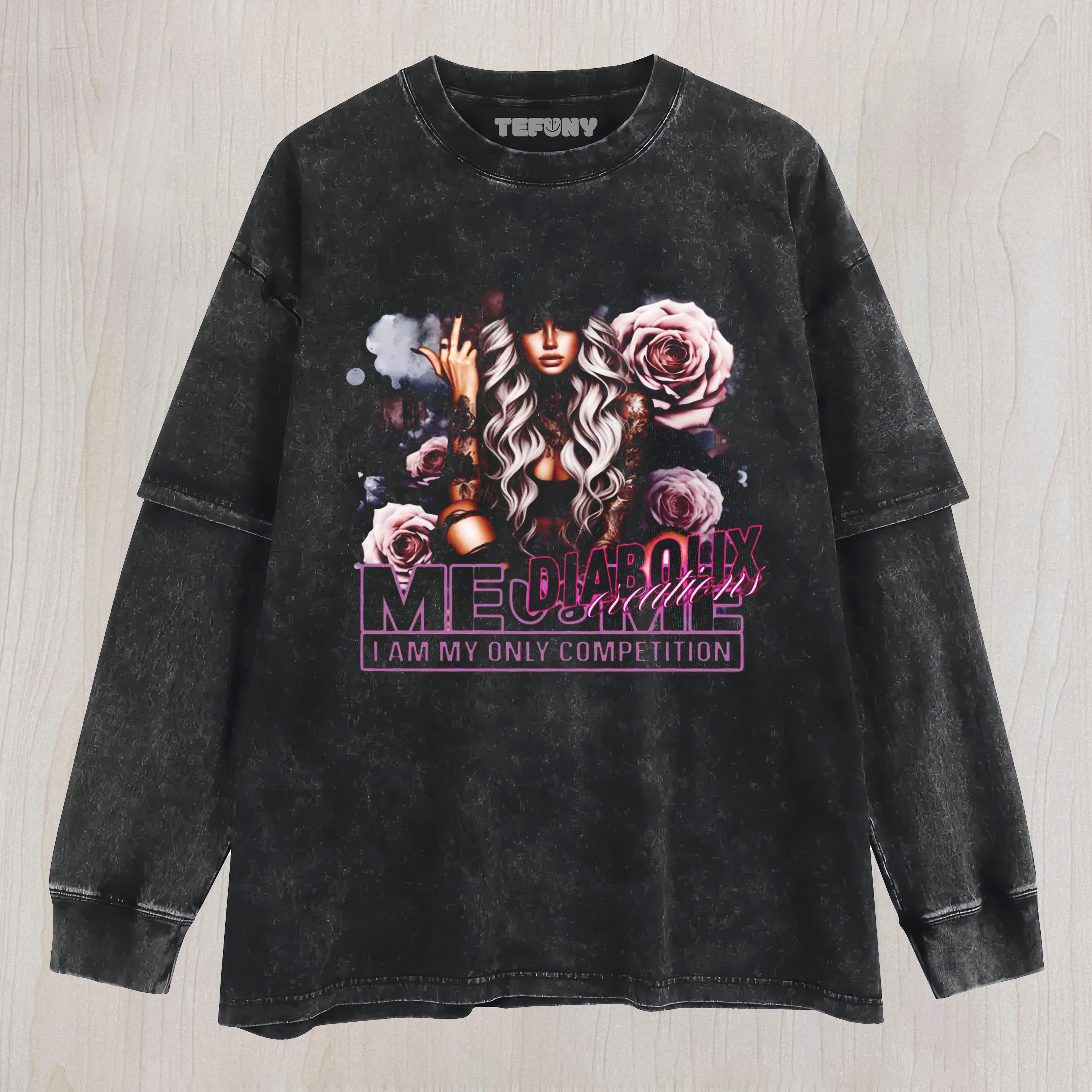 SILVER HAIR & ROSES UNISEX TEE, TANK TOP, LAYERED LS, SWEATSHIRT & HOODIE