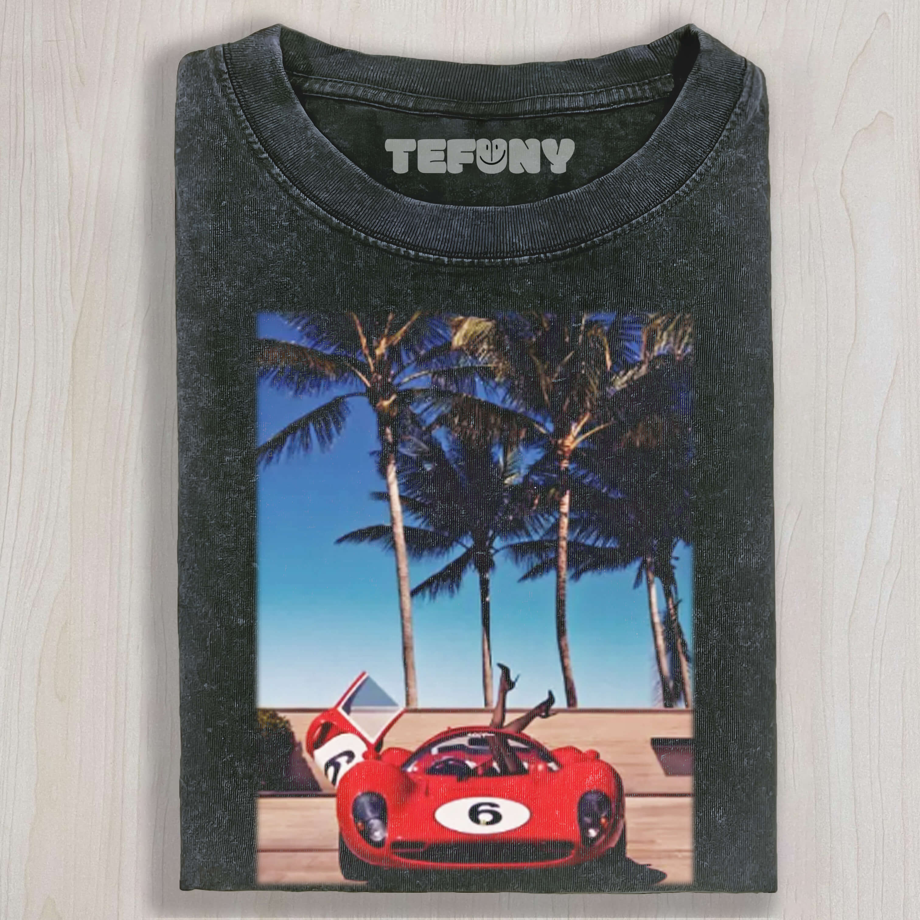 SIX COCONUT TREES CAR T-SHIRT