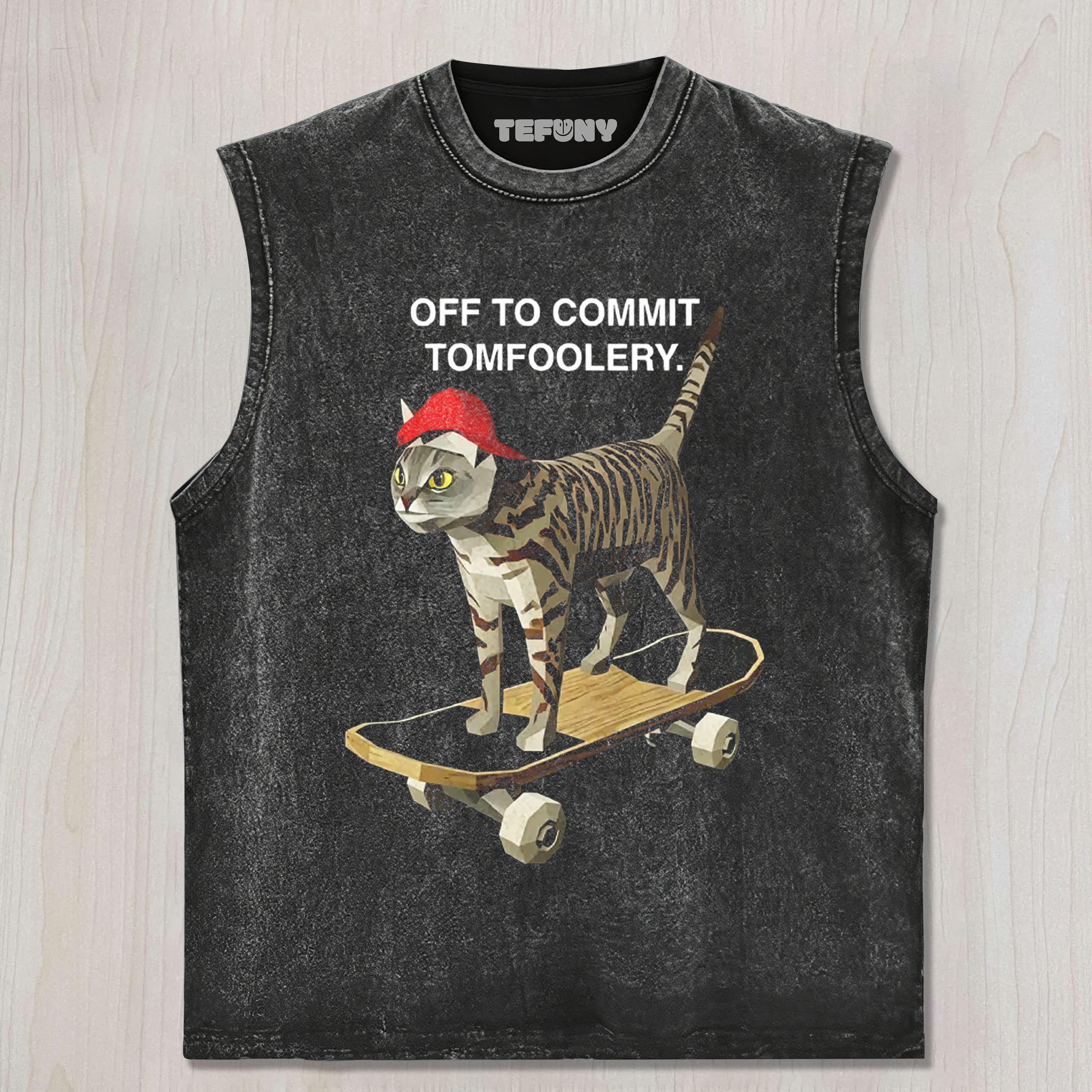 SKATEBOARDING CAT UNISEX TEE, TANK TOP, LAYERED LS, SWEATSHIRT & HOODIE