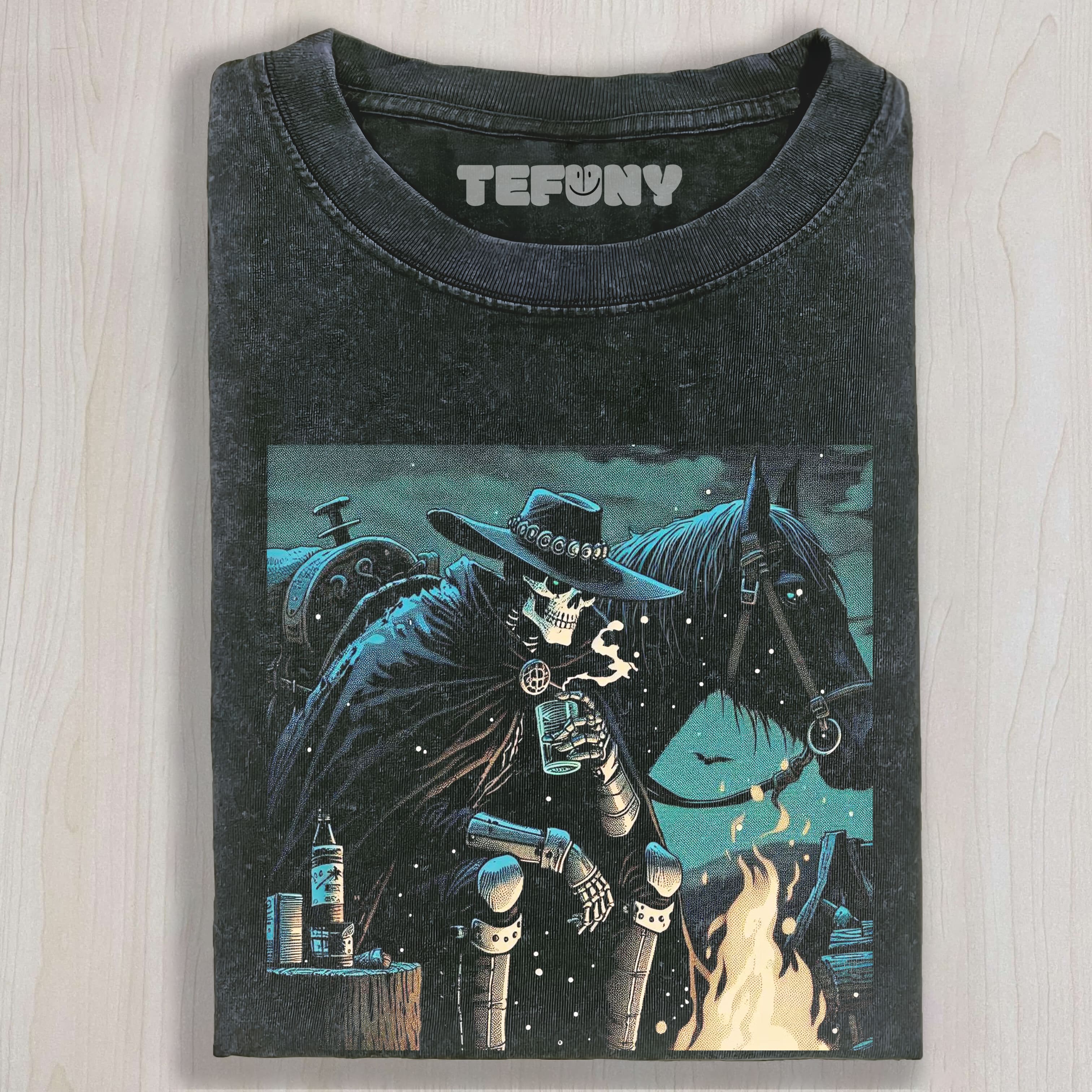 SKELETON KNIGHT AND HIS HORSE TEE & SWEAT & HOOD