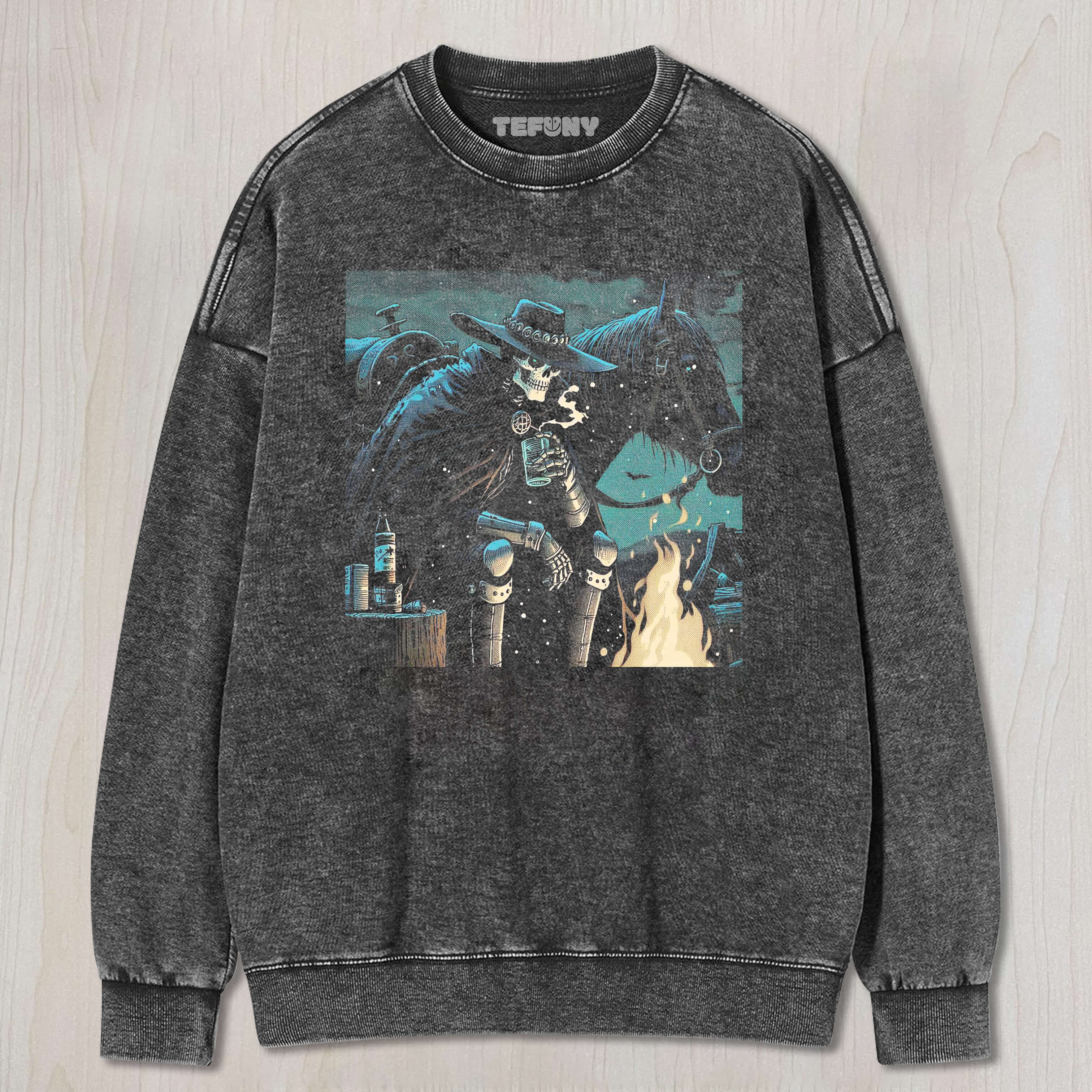 SKELETON KNIGHT AND HIS HORSE TEE & SWEAT & HOOD