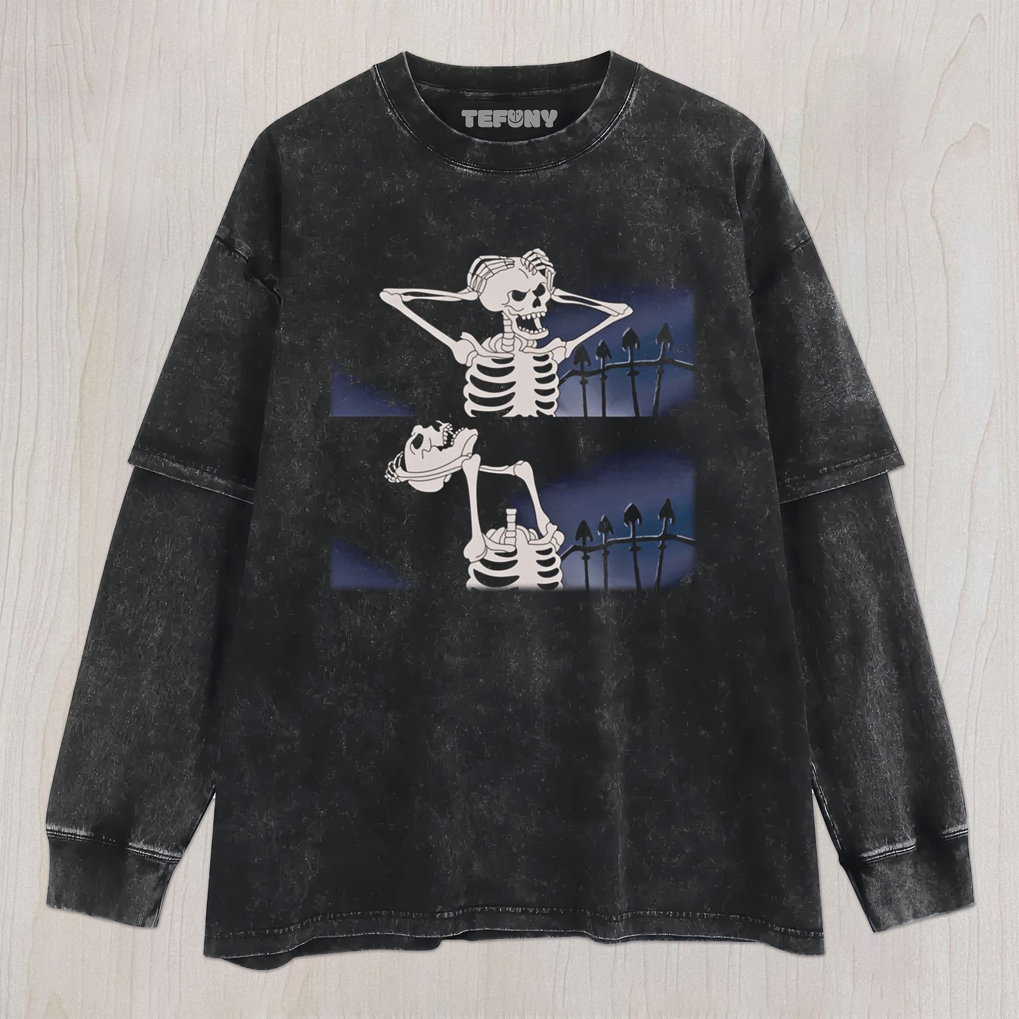 SKELETON PULLED OFF ITS HEAD UNISEX TEE, TANK TOP, LAYERED LS, SWEATSHIRT & HOODIE