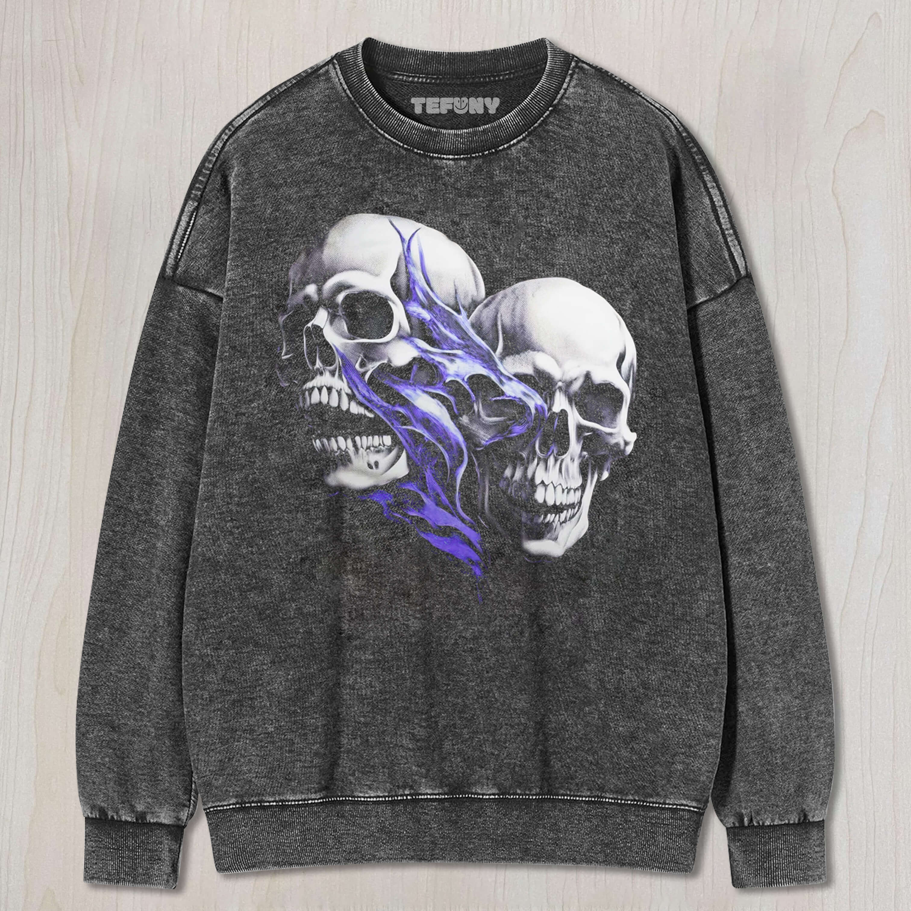 SKELETON GOTHIC RETRO TEE & SWEAT & HOOD