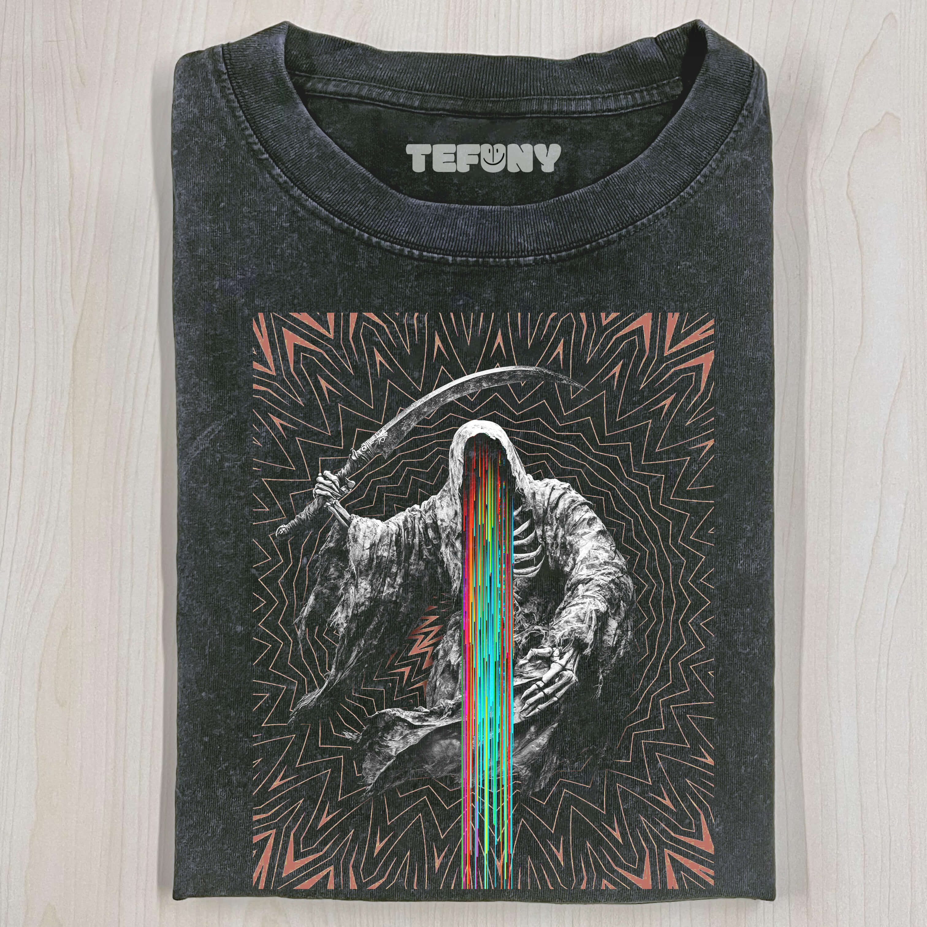 SKELETON WITH RAINBOW TEARS T-SHIRT V1