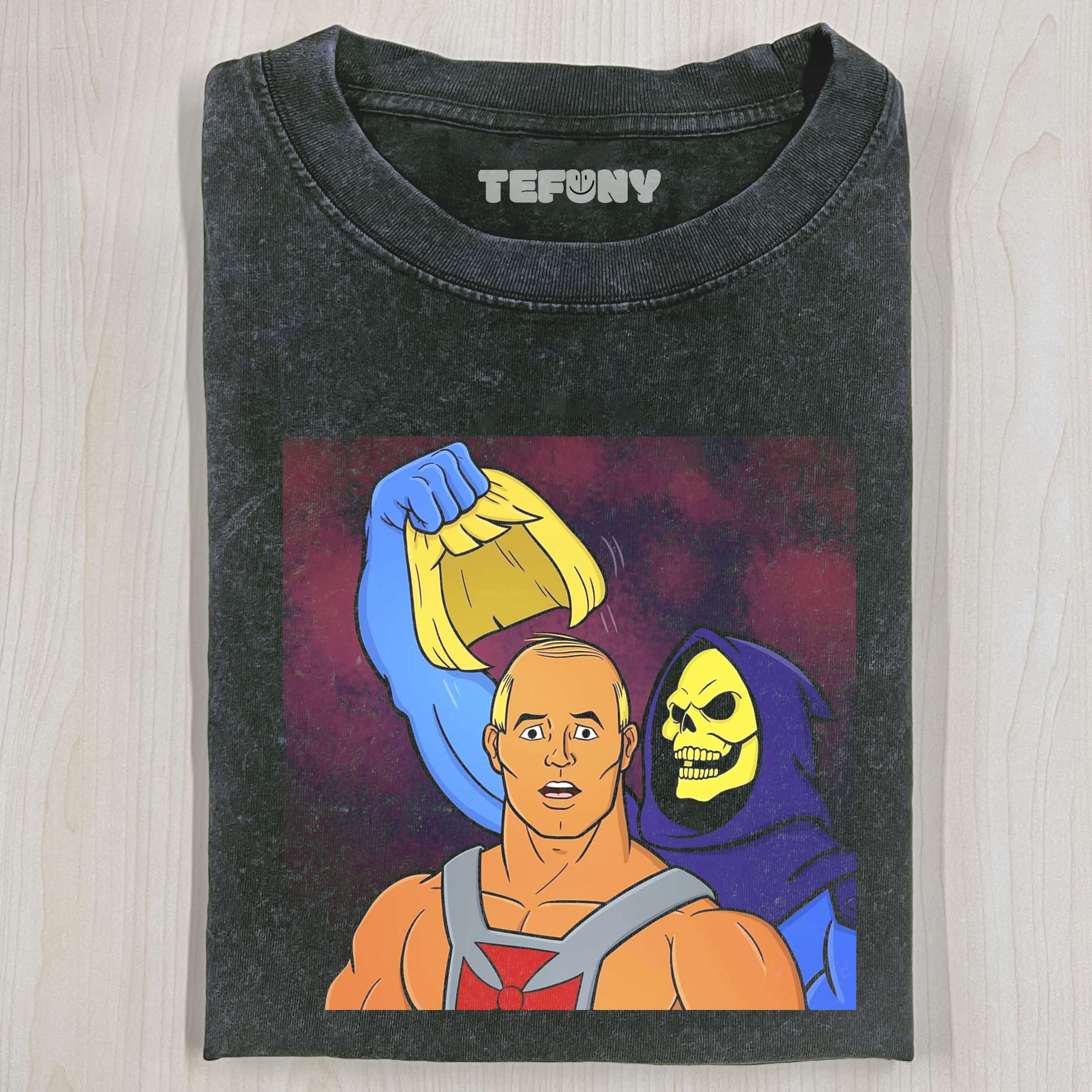 SKELETOR REMOVES HE-MAN'S HAIR T-SHIRT