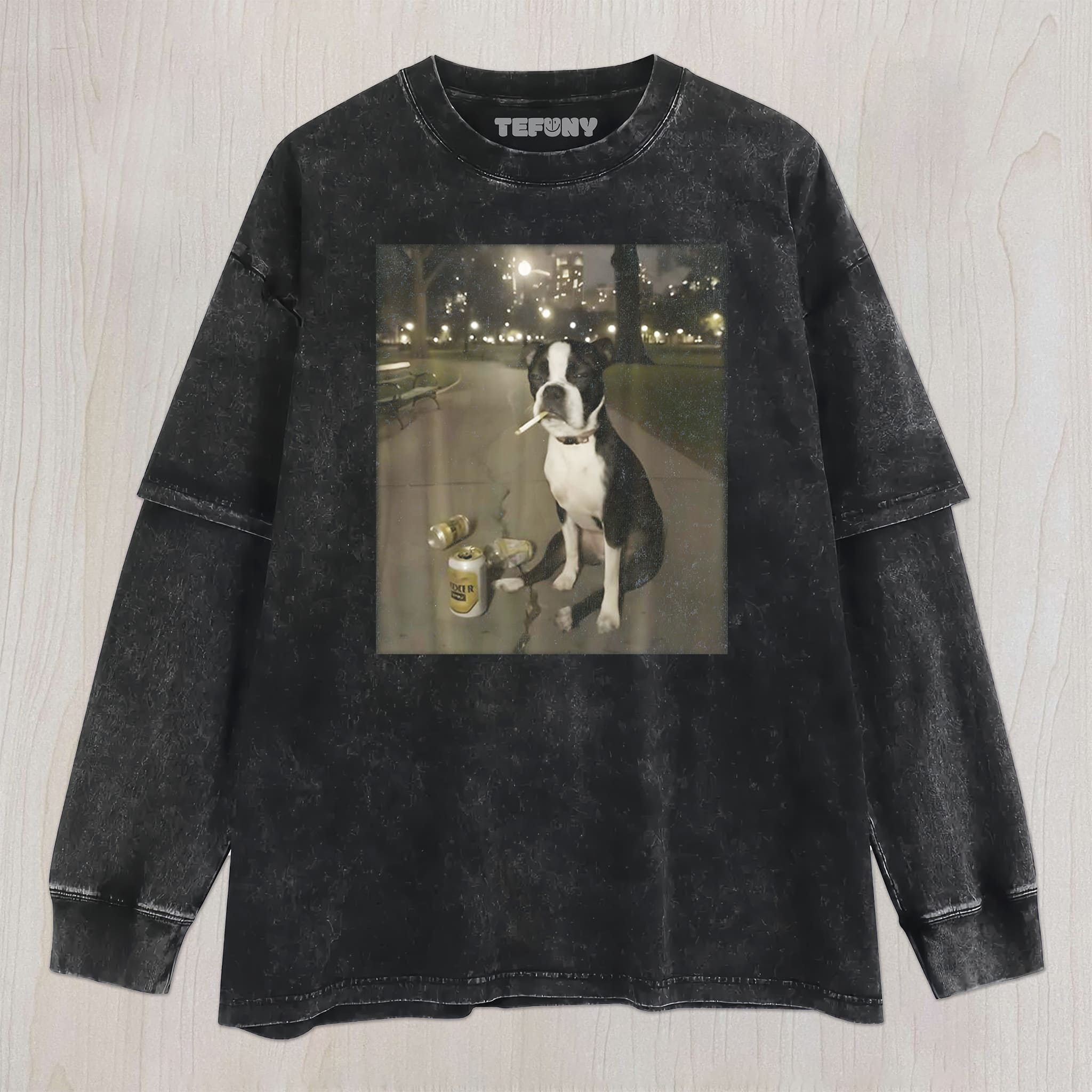 SMOKING DOG CIGARETTE UNISEX TEE, TANK TOP, LAYERED LS, SWEATSHIRT & HOODIE