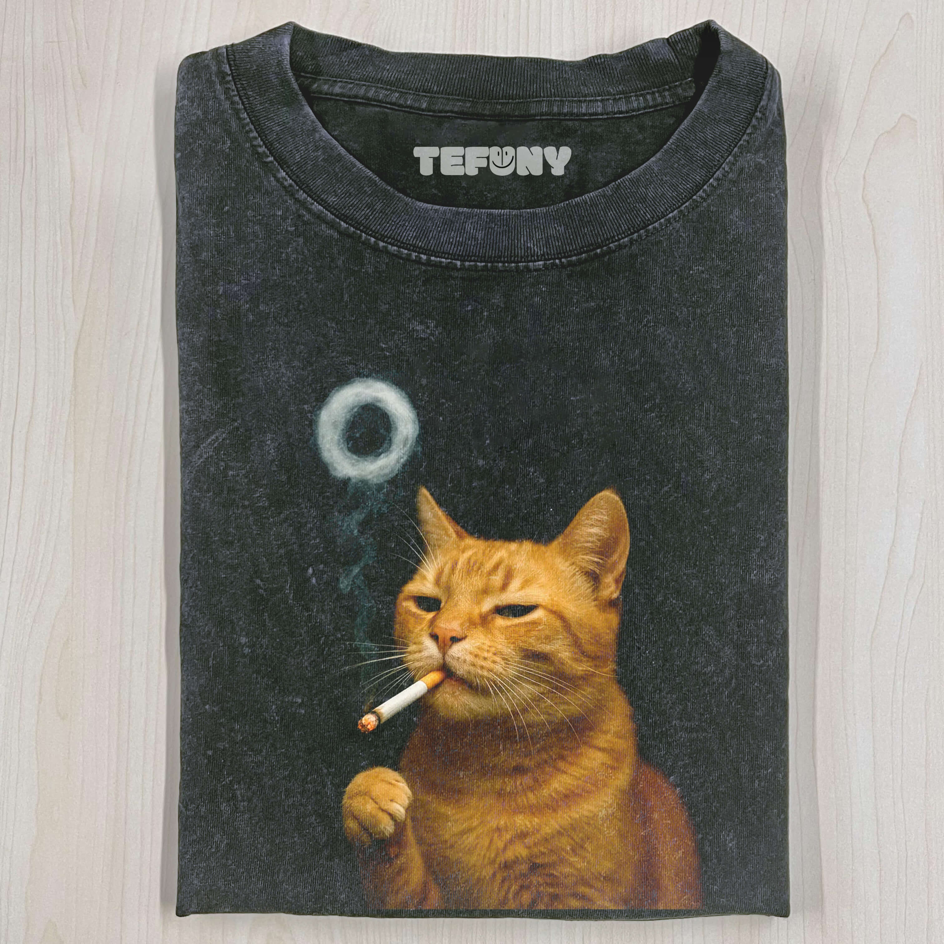 SMOKING CAT MEME T-SHIRT