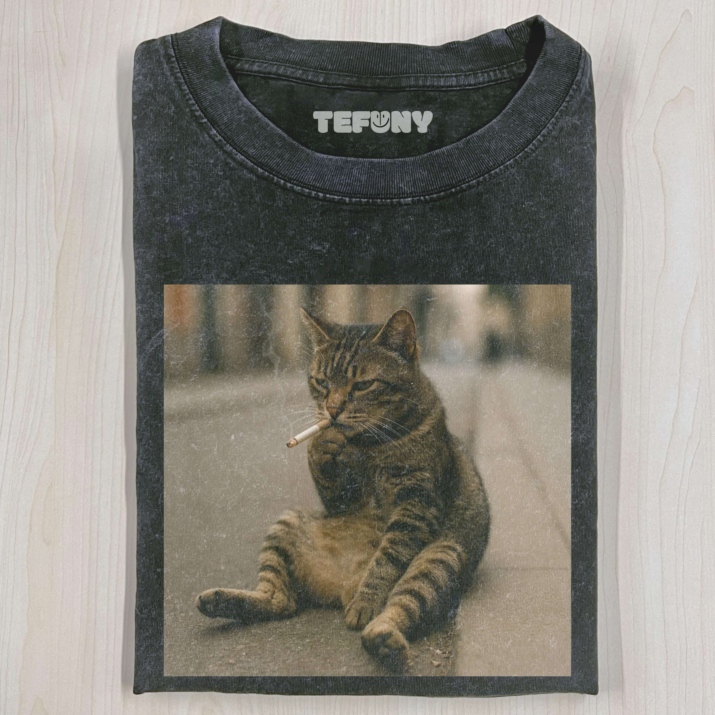 SMOKING CAT MEME T-SHIRT V1
