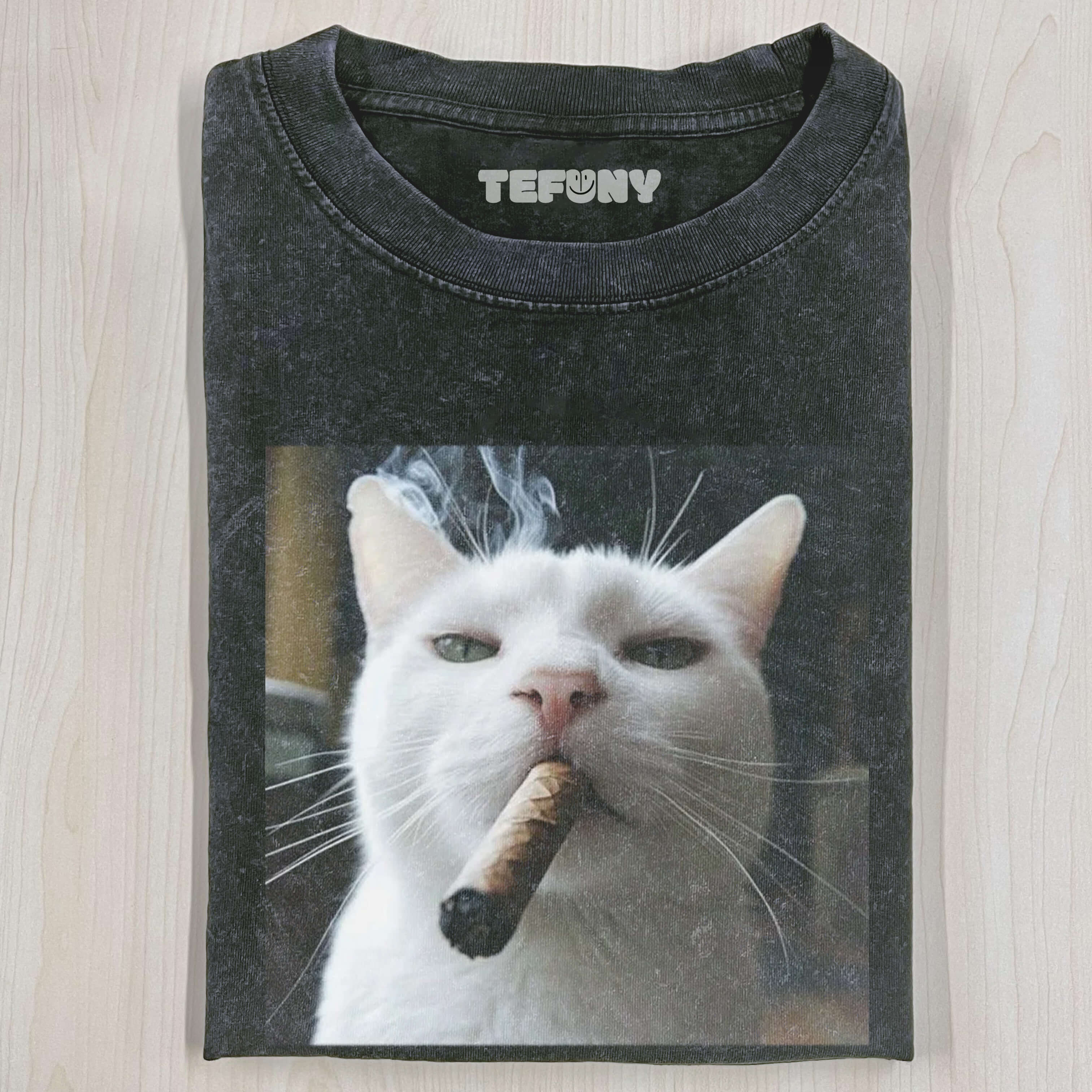 SMOKING CAT MEME T-SHIRT V3