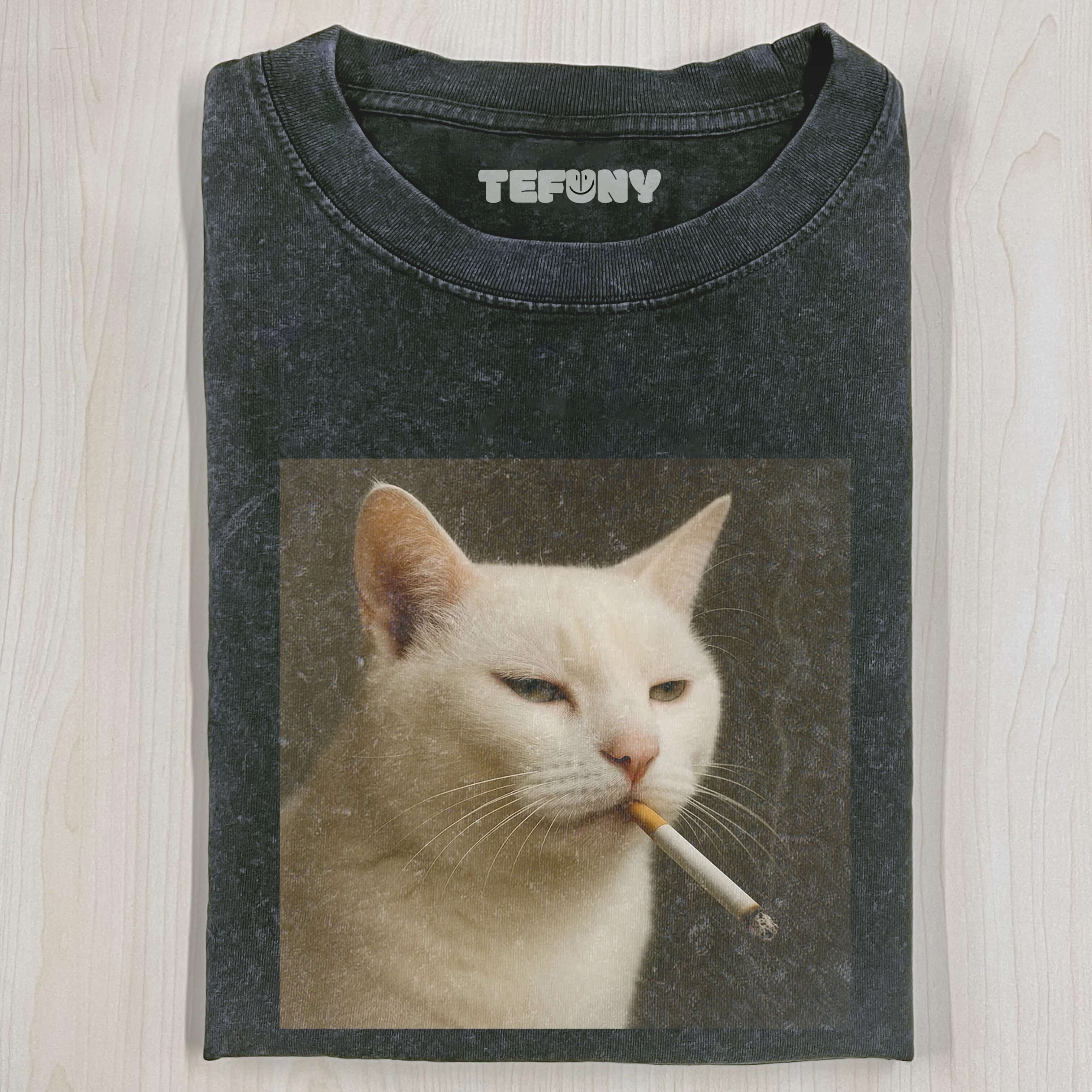 SMOKING CAT MEME T-SHIRT V4