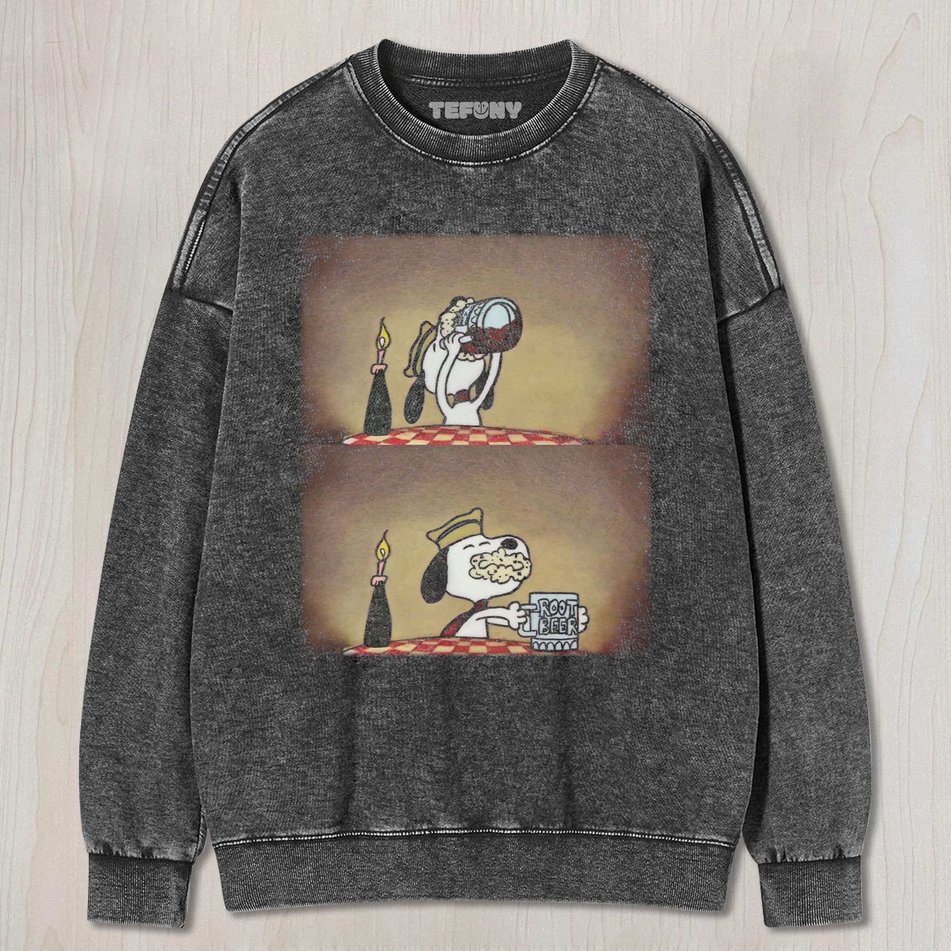 SNOOPY DRINKS A BEVERAGE TEE & SWEAT & HOOD
