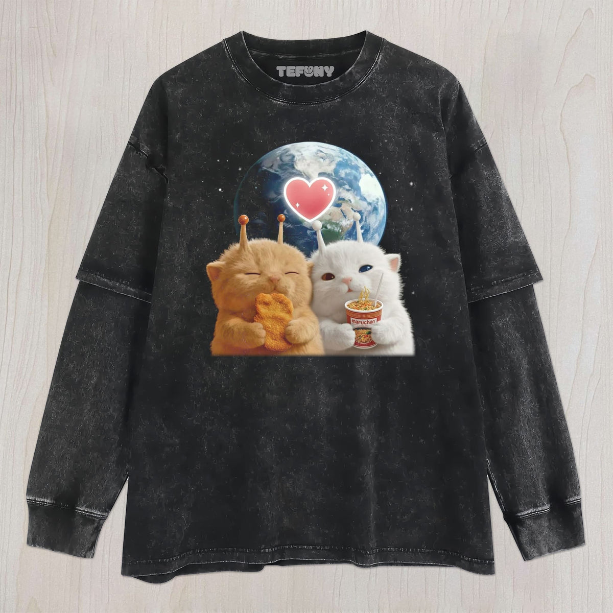 SPACE KITTIES SNACKS & LOVE UNISEX TEE, TANK TOP, LAYERED LS, SWEATSHIRT & HOODIE