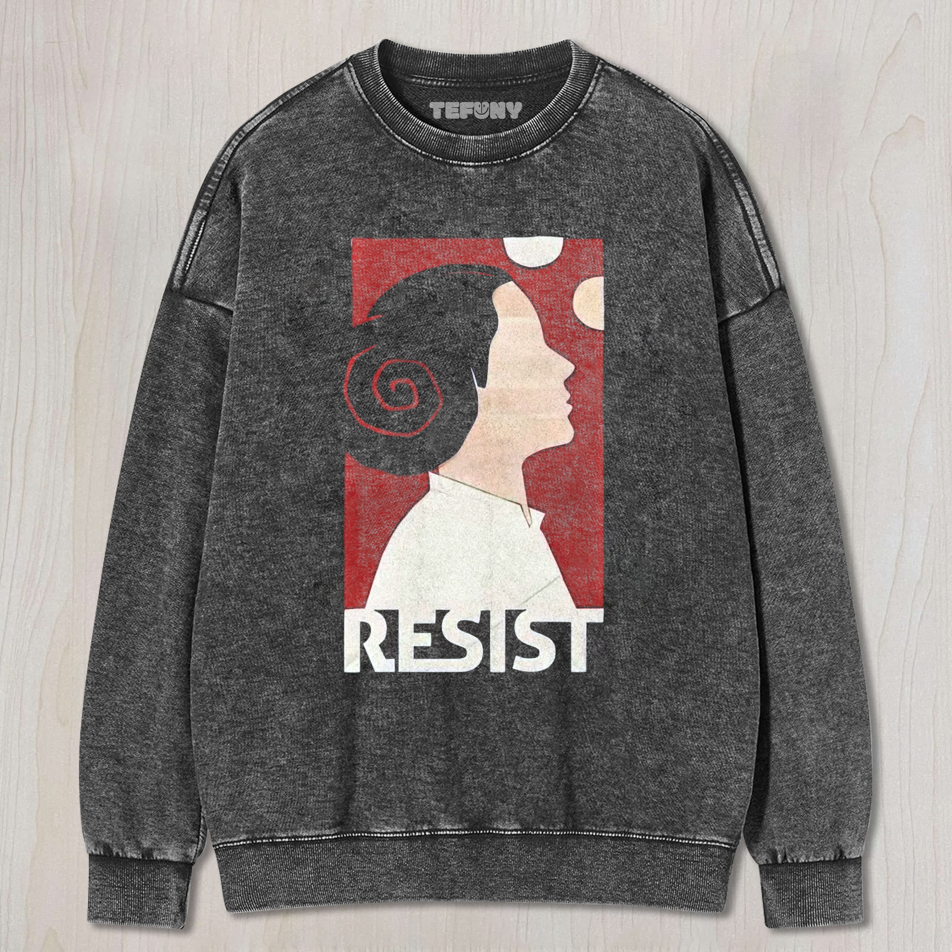 SPACE PRINCESS RESIST MINIMAL ART UNISEX TEE, TANK TOP, LAYERED LS, SWEATSHIRT & HOODIE