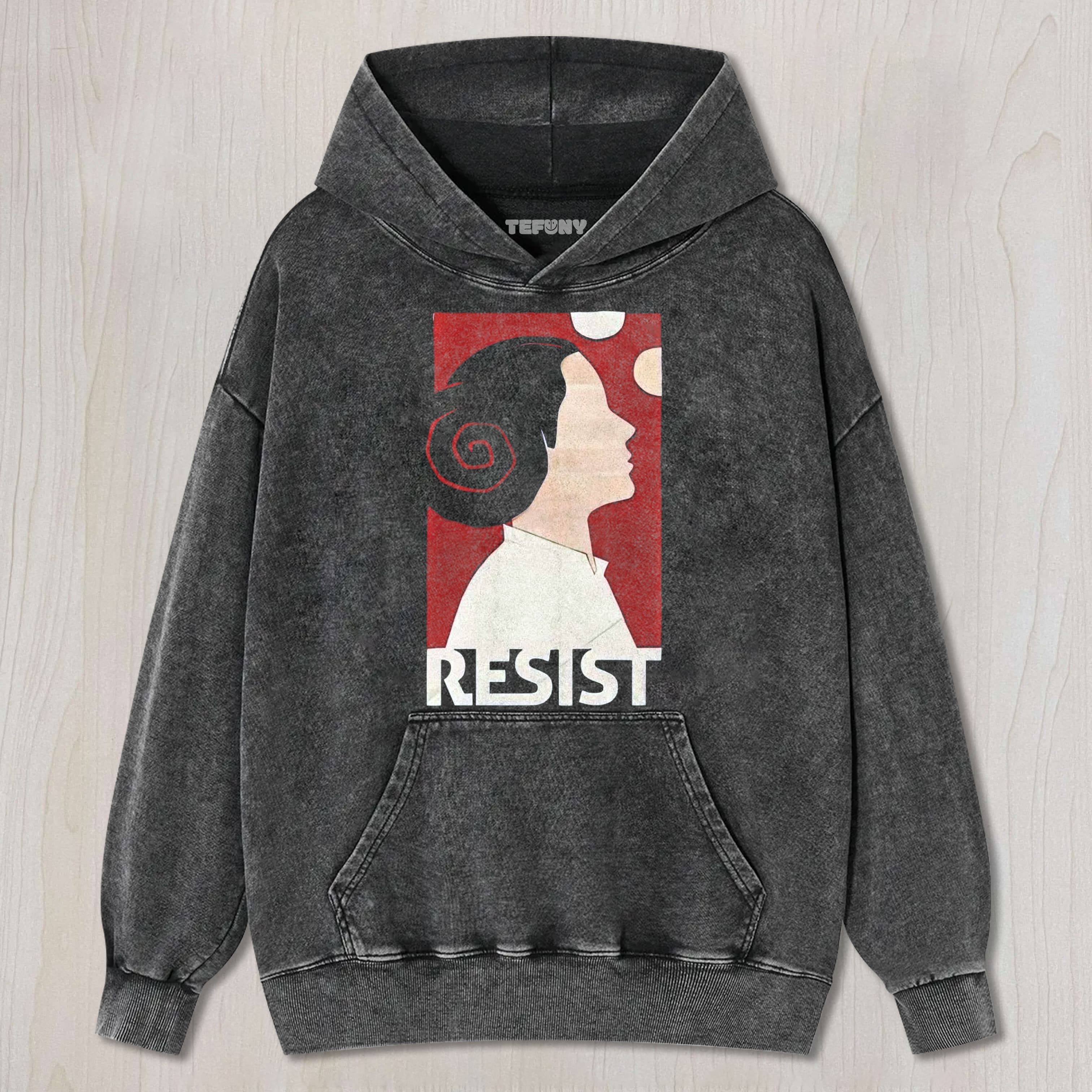 SPACE PRINCESS RESIST MINIMAL ART UNISEX TEE, TANK TOP, LAYERED LS, SWEATSHIRT & HOODIE