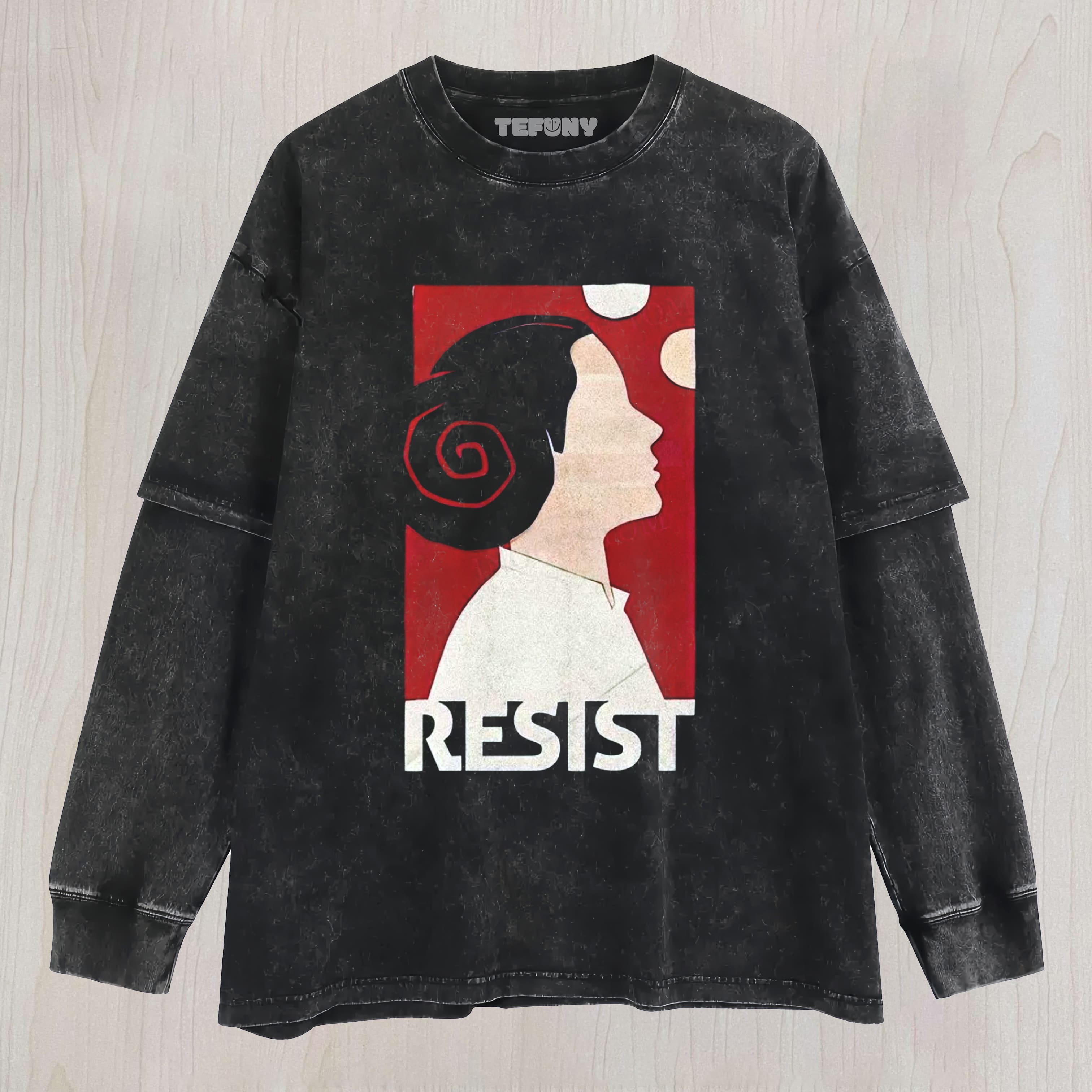 SPACE PRINCESS RESIST MINIMAL ART UNISEX TEE, TANK TOP, LAYERED LS, SWEATSHIRT & HOODIE