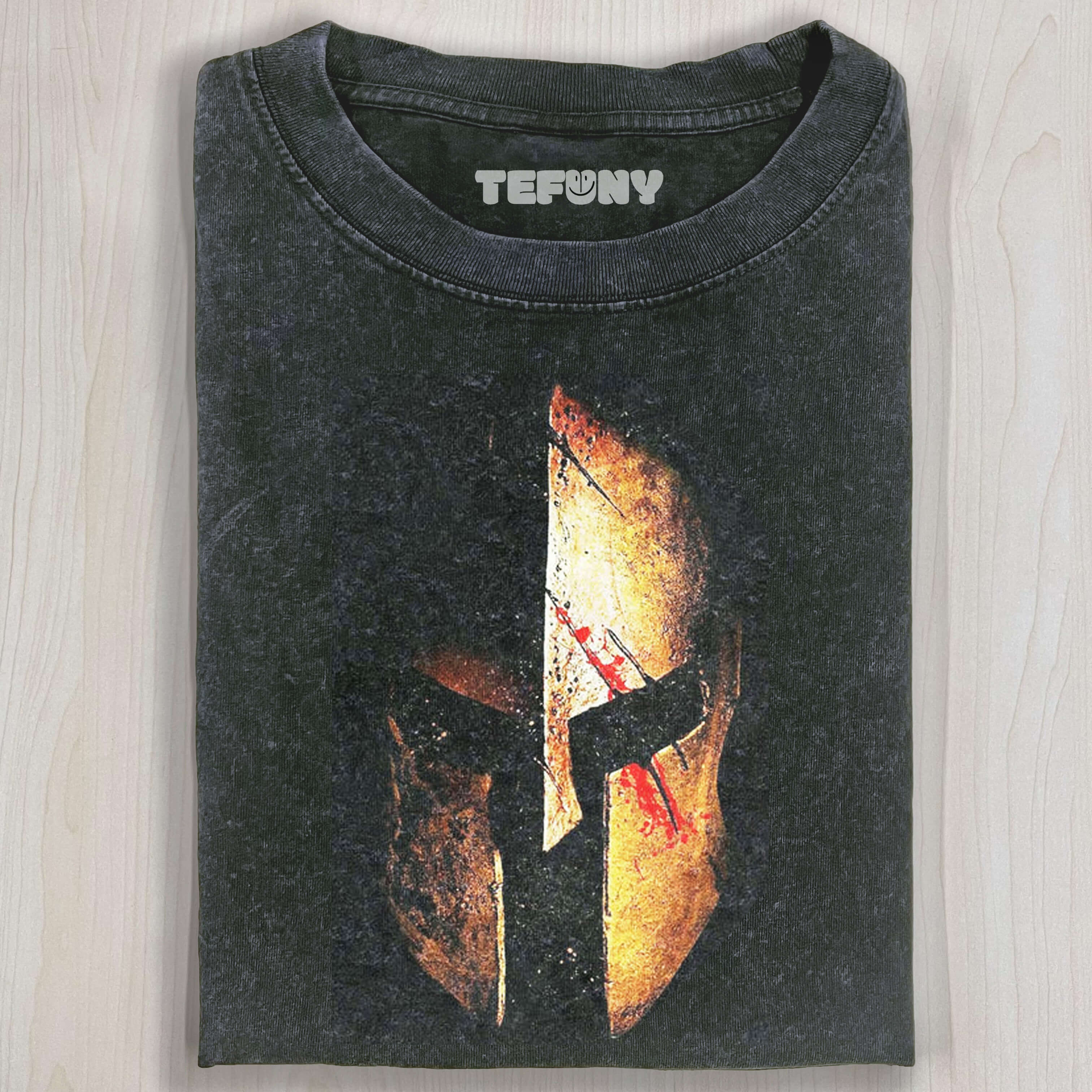 SPARTAN HELMET MARK OF IRON AND BLOOD T-SHIRT