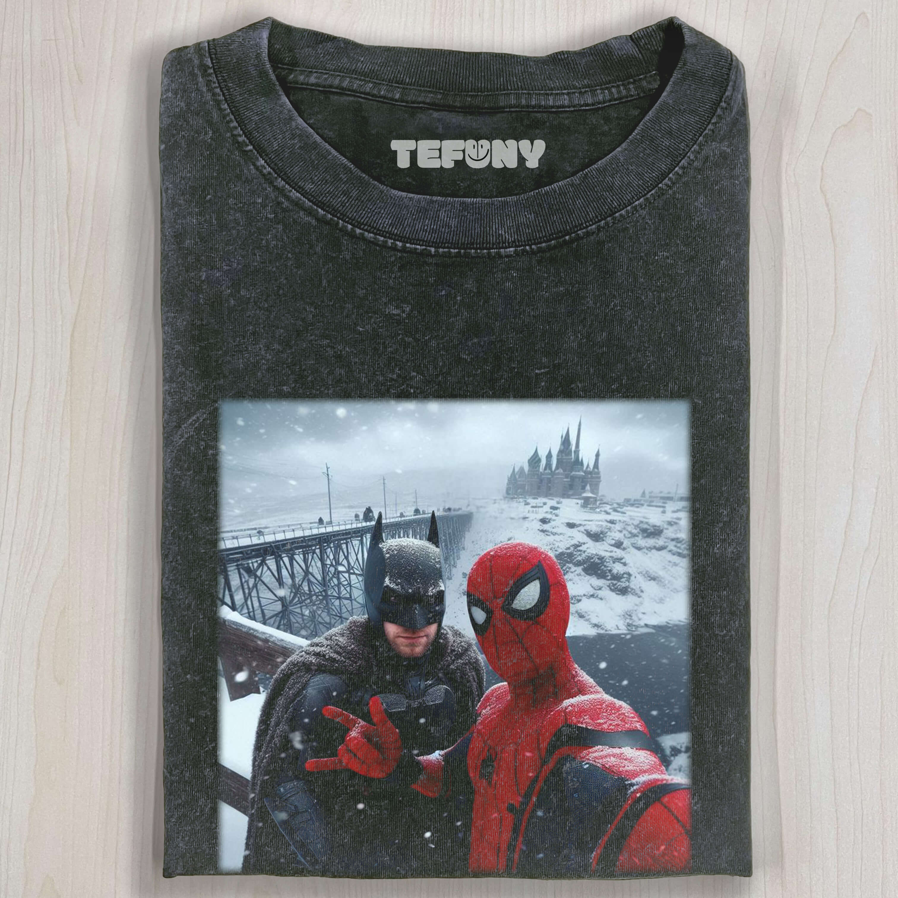 SPIDER-MAN AND BATMAN FUN T-SHIRT