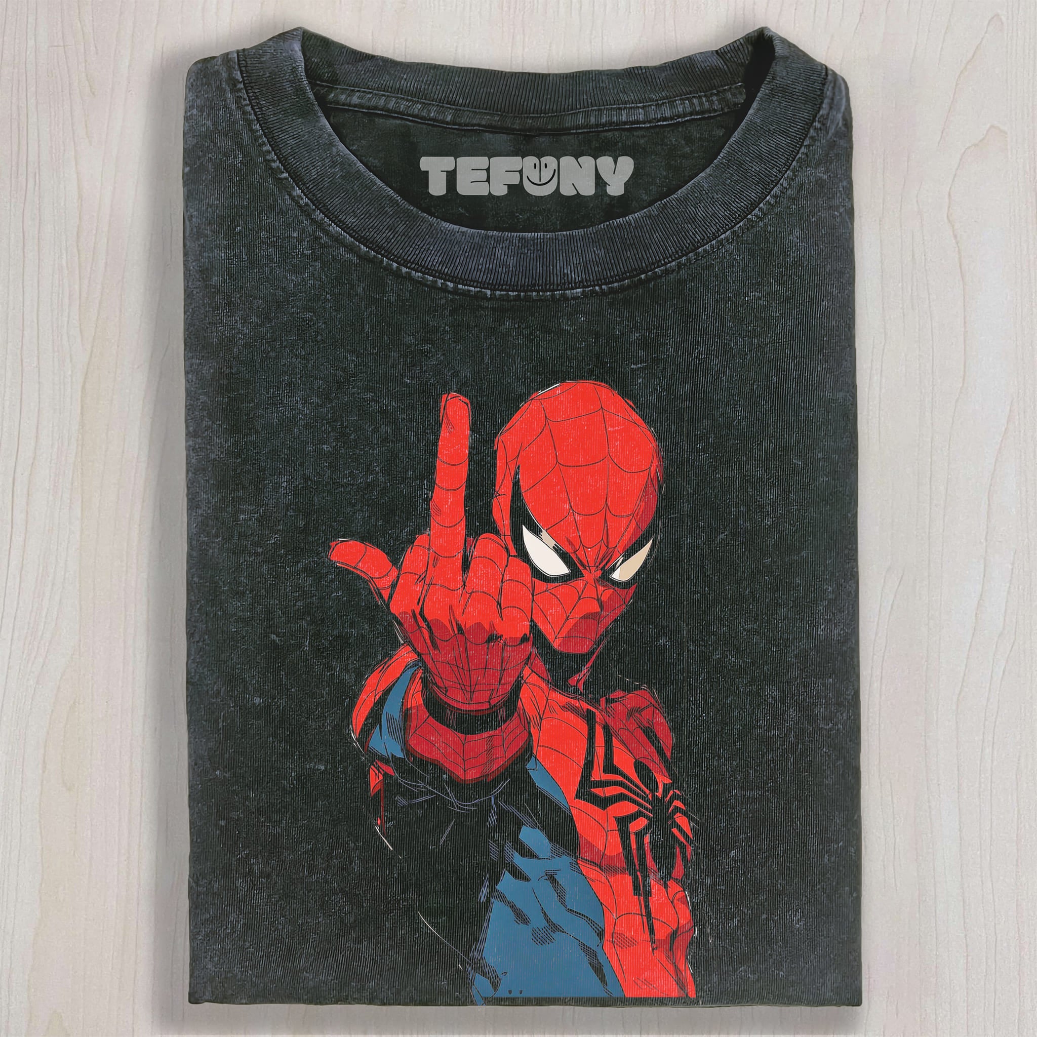 SPIDER-MAN MIDDLE FINGER UNISEX TEE, TANK TOP, LAYERED LS, SWEATSHIRT & HOODIE