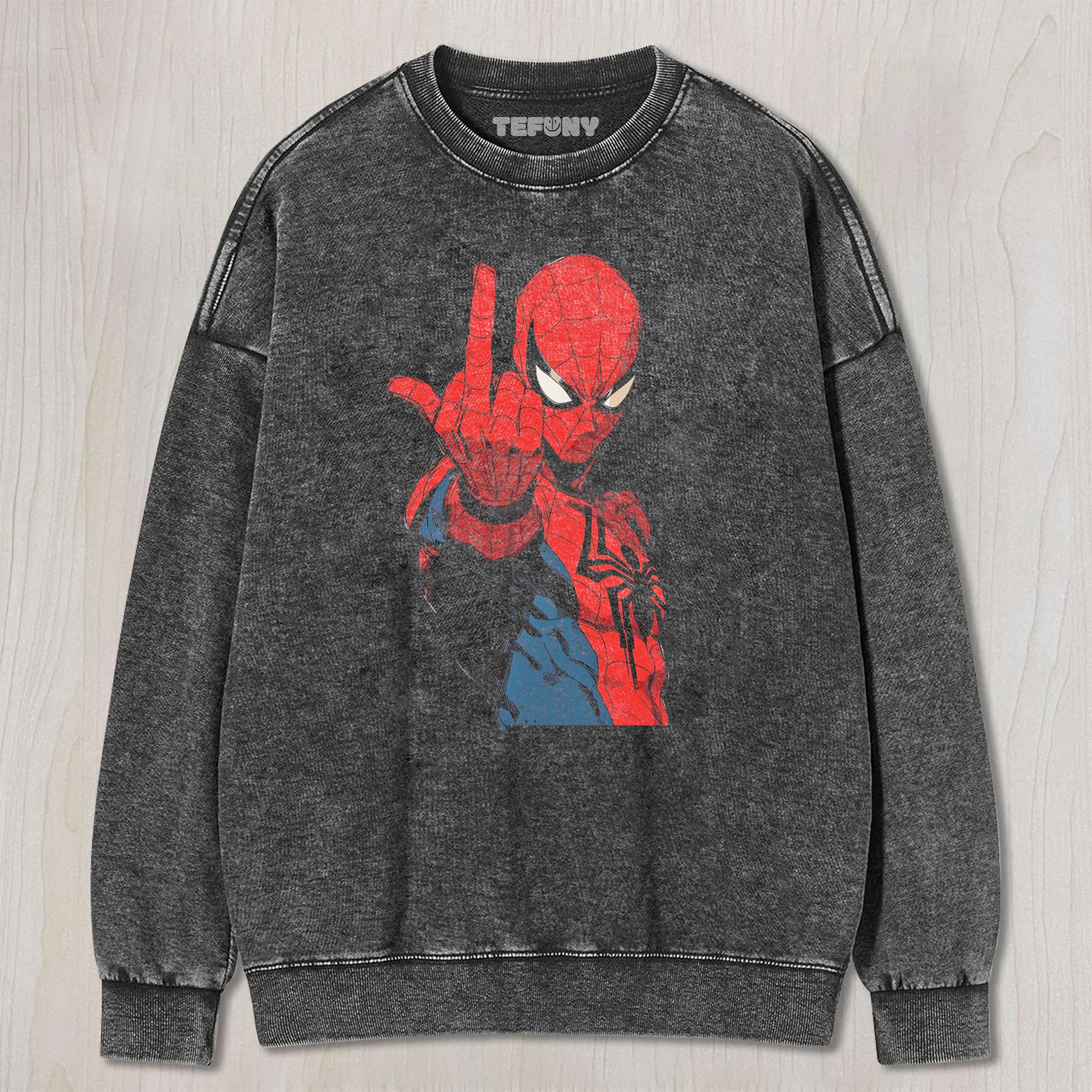 SPIDER-MAN MIDDLE FINGER UNISEX TEE, TANK TOP, LAYERED LS, SWEATSHIRT & HOODIE