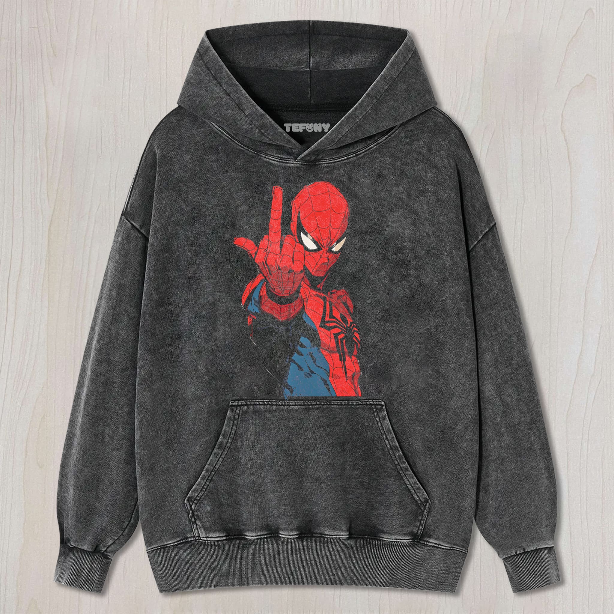 SPIDER-MAN MIDDLE FINGER UNISEX TEE, TANK TOP, LAYERED LS, SWEATSHIRT & HOODIE