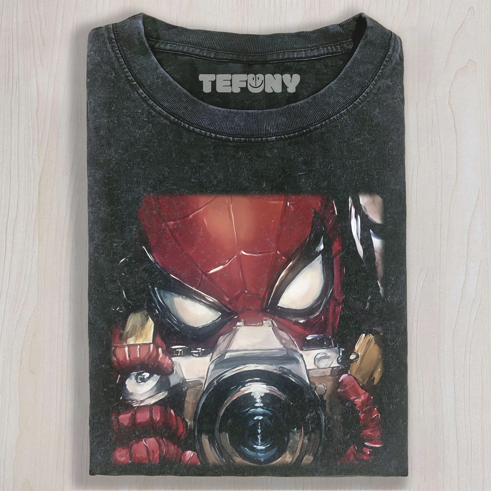SPIDER-MAN WITH A CAMERA UNISEX TEE, TANK TOP, LAYERED LS, SWEATSHIRT & HOODIE