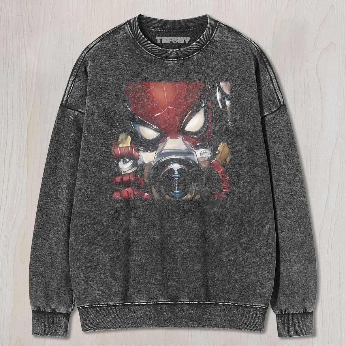 SPIDER-MAN WITH A CAMERA UNISEX TEE, TANK TOP, LAYERED LS, SWEATSHIRT & HOODIE