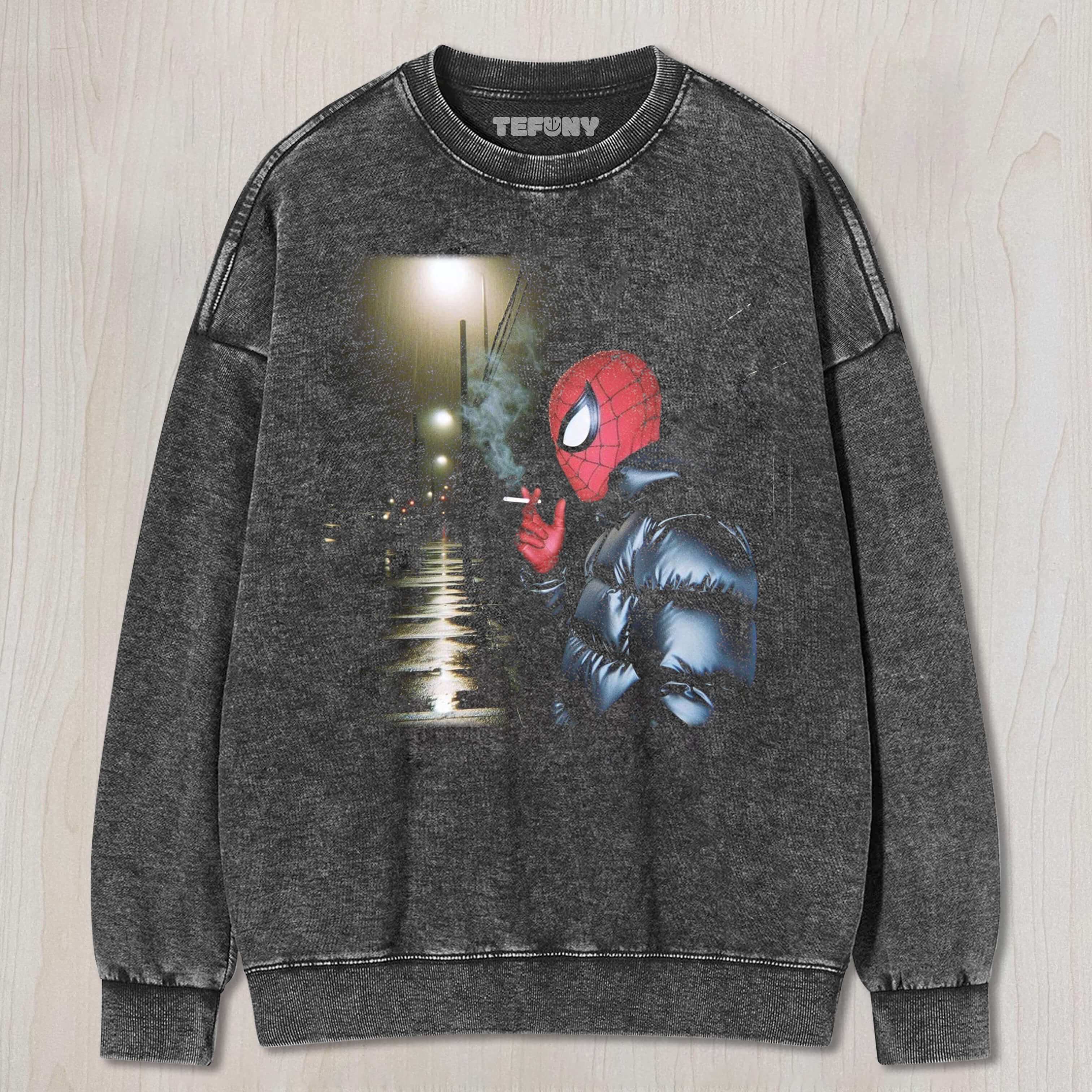 SPIDER-MAN SMOKING IN THE RAIN T-SHIRT