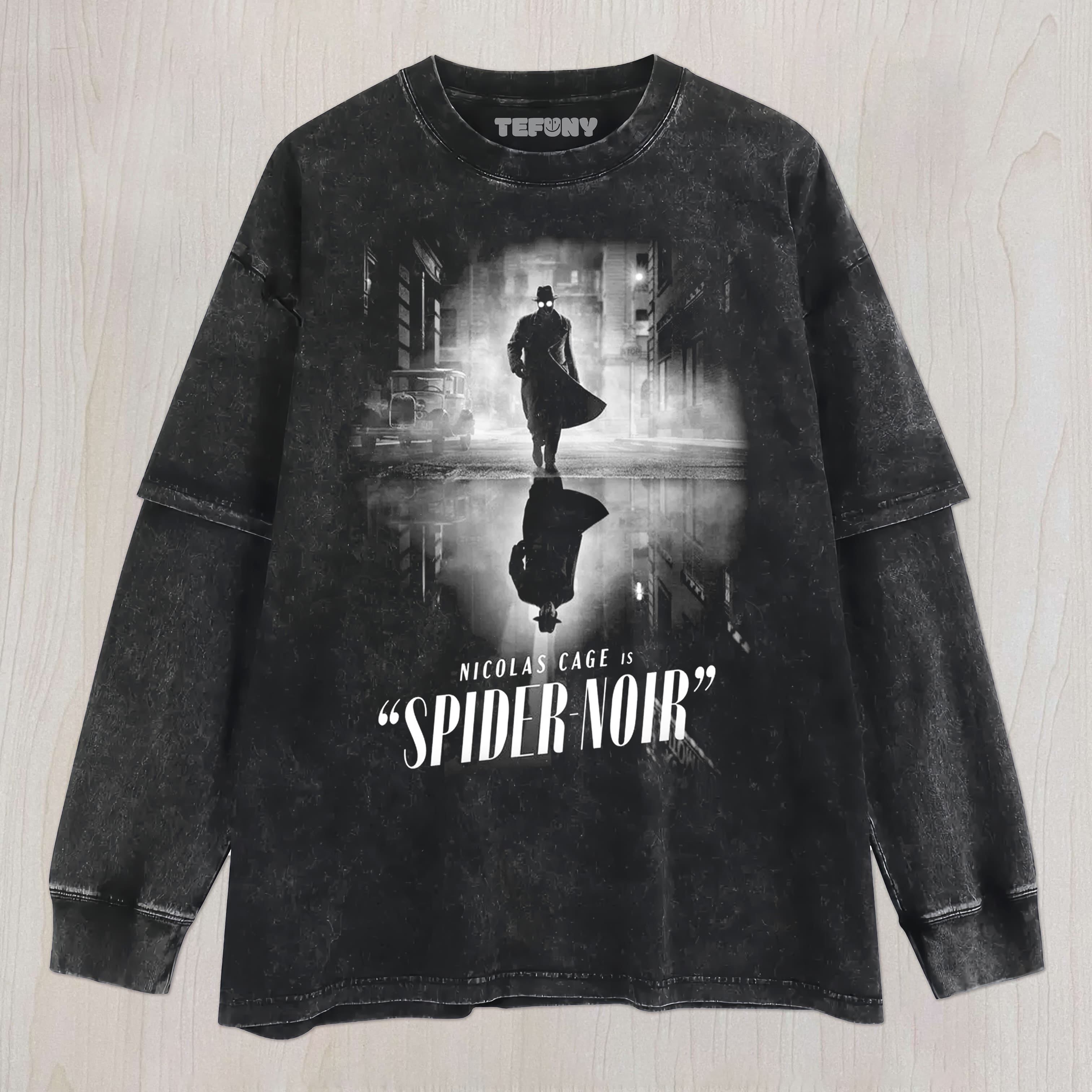 SPIDER-NOIR V16 UNISEX TEE, TANK TOP, LAYERED LS, SWEATSHIRT & HOODIE