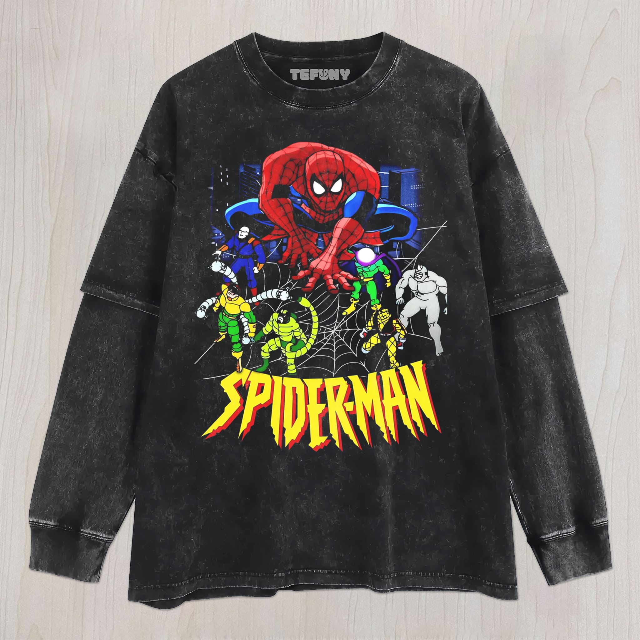 SPIDERMAN THE ANIMATED SERIES V2 UNISEX TEE, TANK TOP, LAYERED LS, SWEATSHIRT & HOODIE