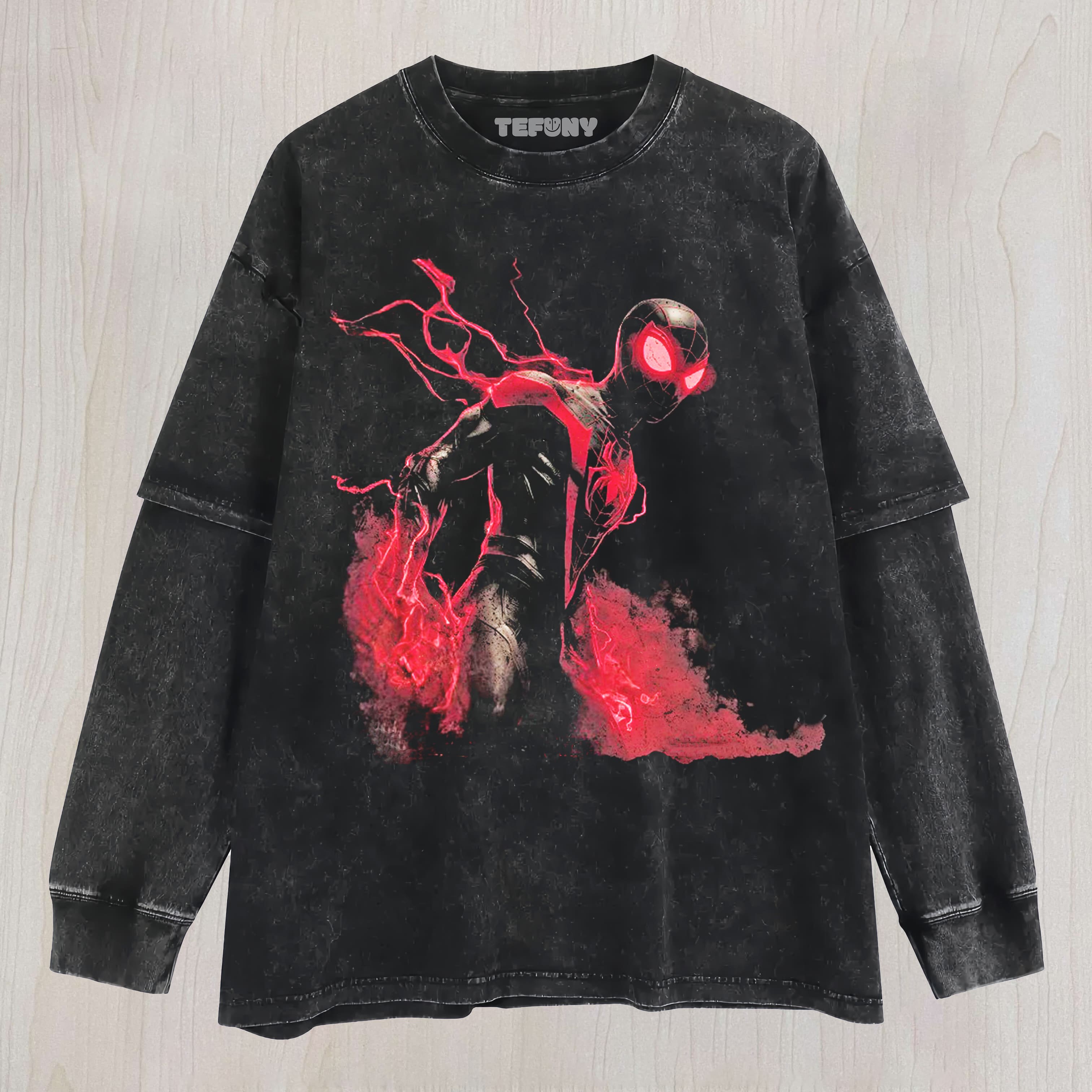 SPIDERMAN MILES LAYERED LONG SLEEVE