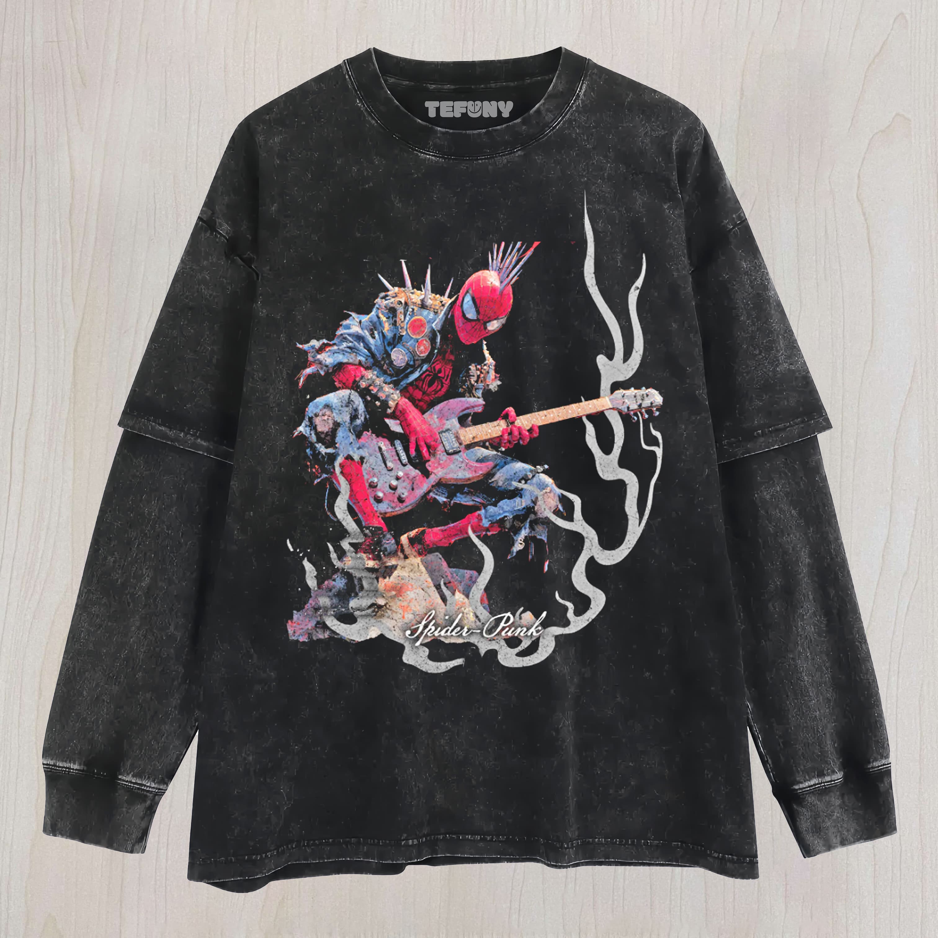SPIDERMAN PUNK LAYERED LONG SLEEVE