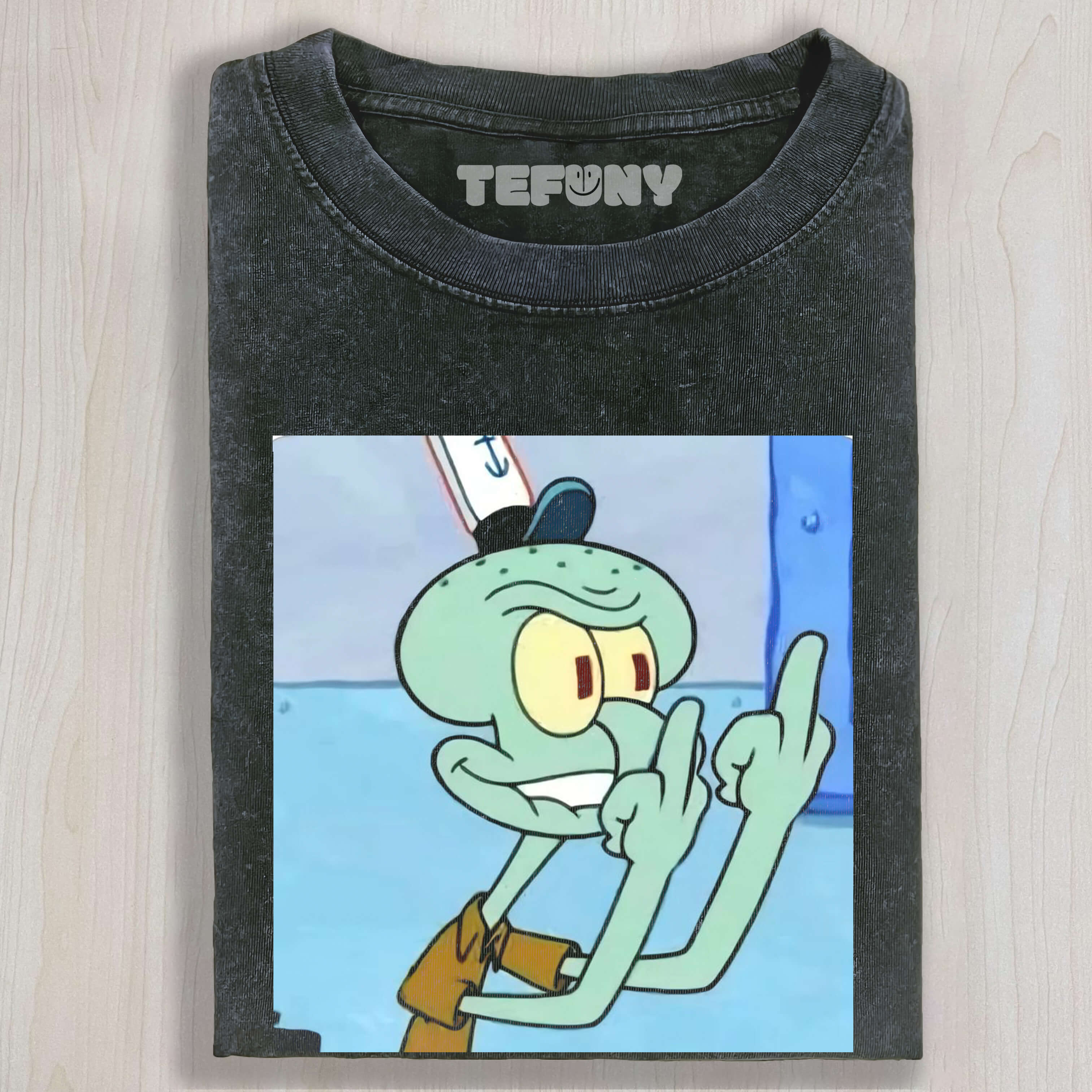 SQUIDWARD GIVES THE MIDDLE FINGER TEE & SWEAT & HOOD