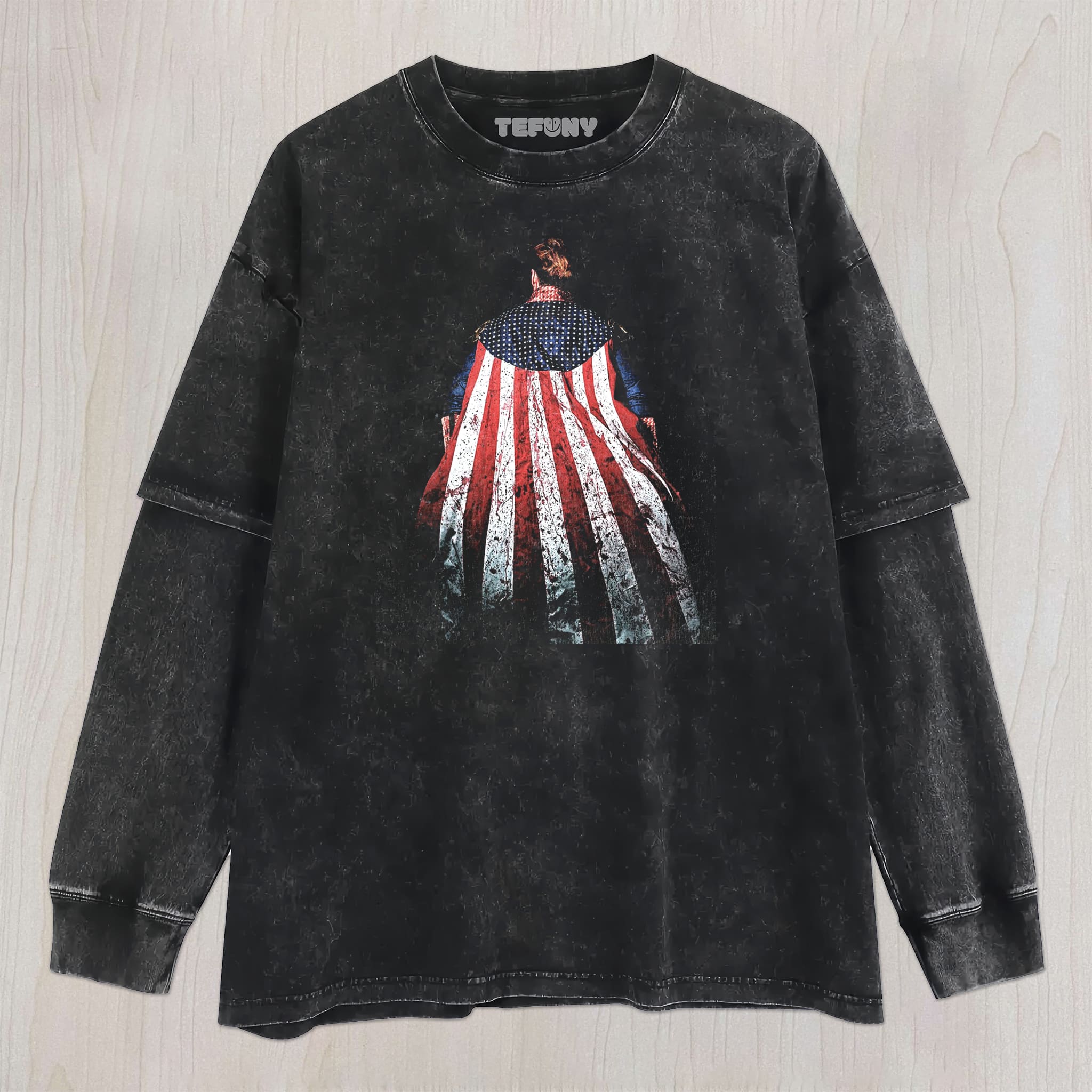 STAR FLAG BACK UNISEX TEE, TANK TOP, LAYERED LS, SWEATSHIRT & HOODIE