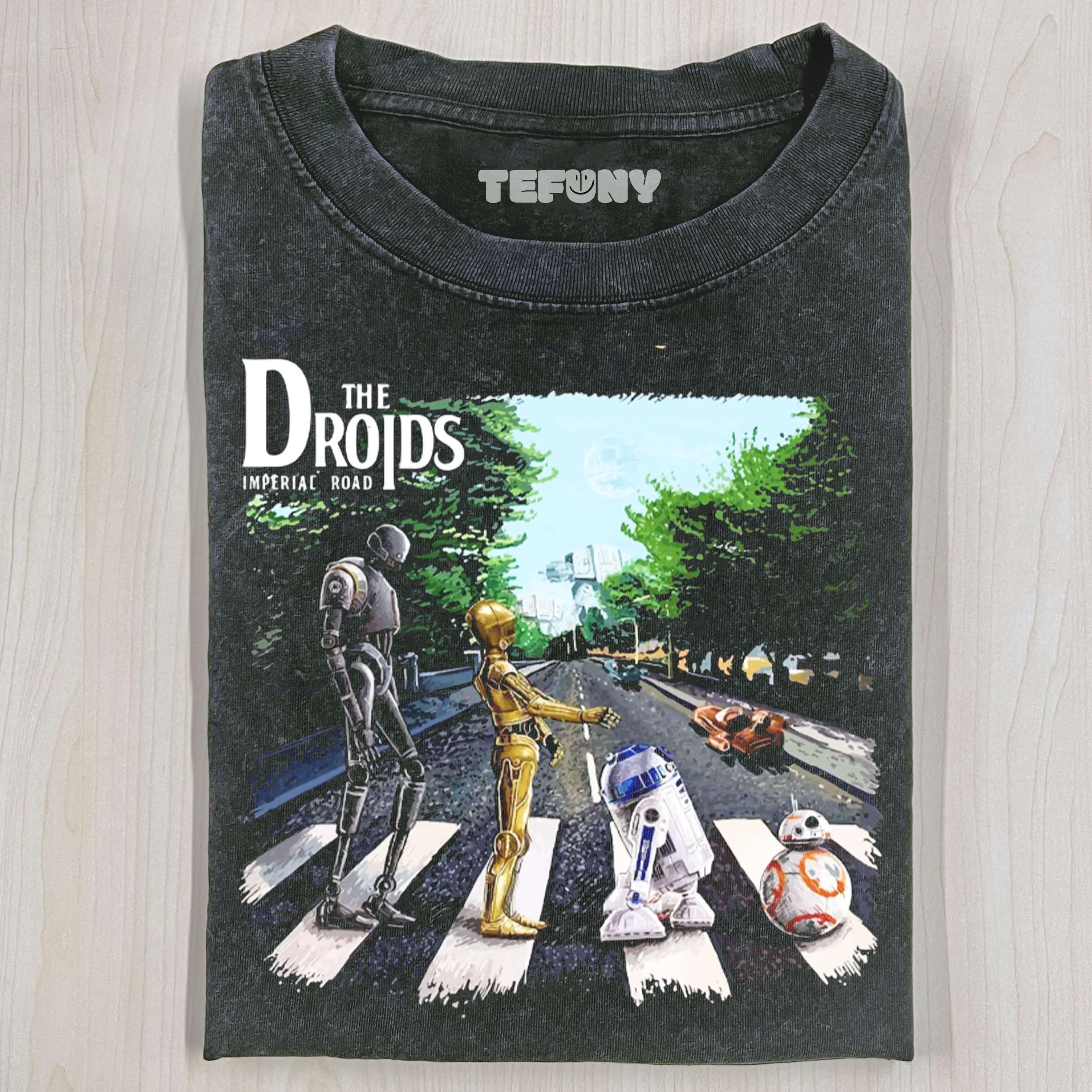 STAR WARS ROBOT CROSSING THE ROAD T-SHIRT