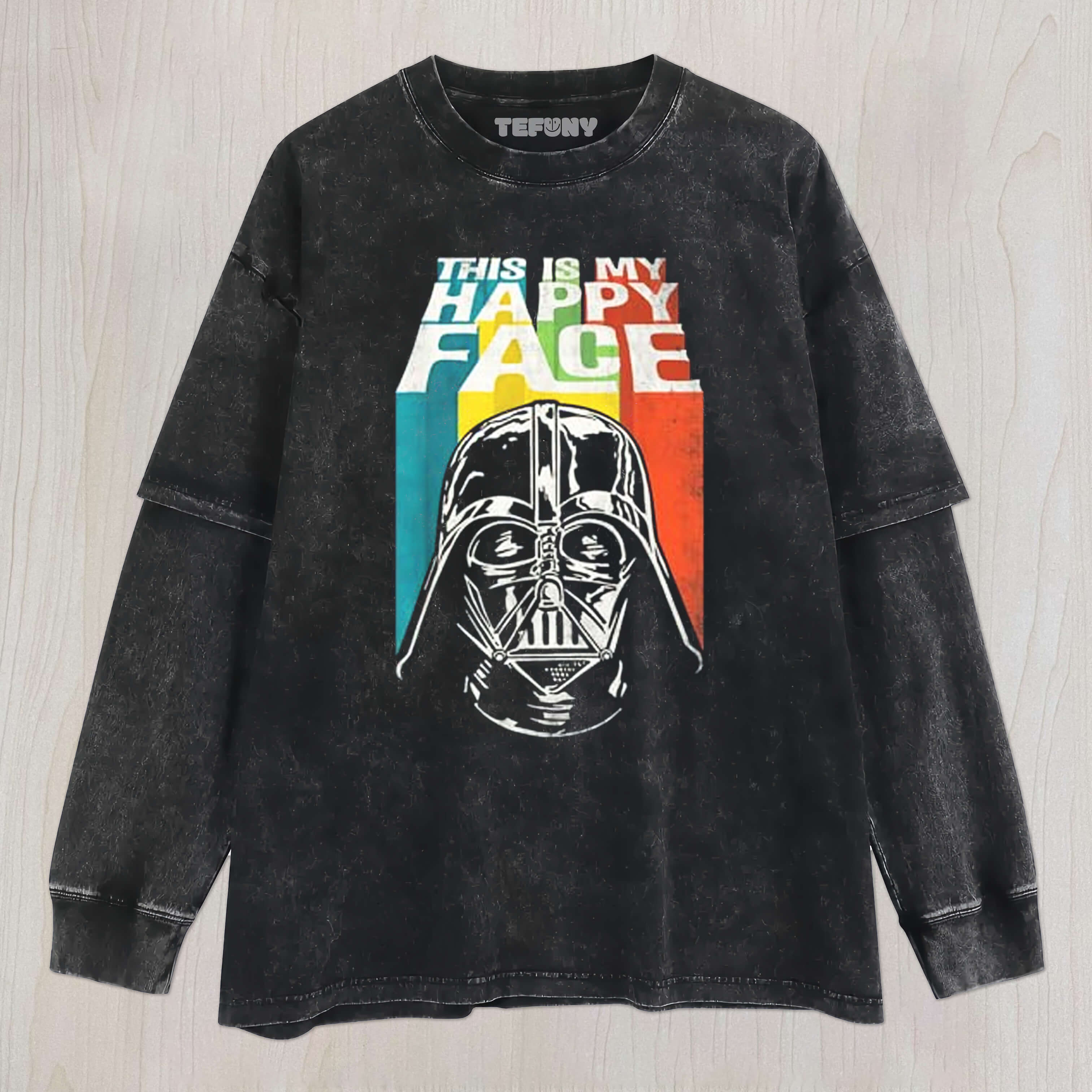STAR WARS THIS IS MY HAPPY FACE UNISEX TEE, TANK TOP, LAYERED LS, SWEATSHIRT & HOODIE