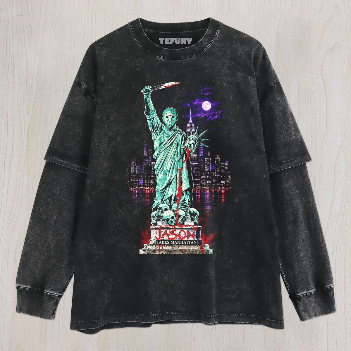 STATUE OF LIBERTY（JASON）UNISEX TEE, TANK TOP, LAYERED LS, SWEATSHIRT & HOODIE